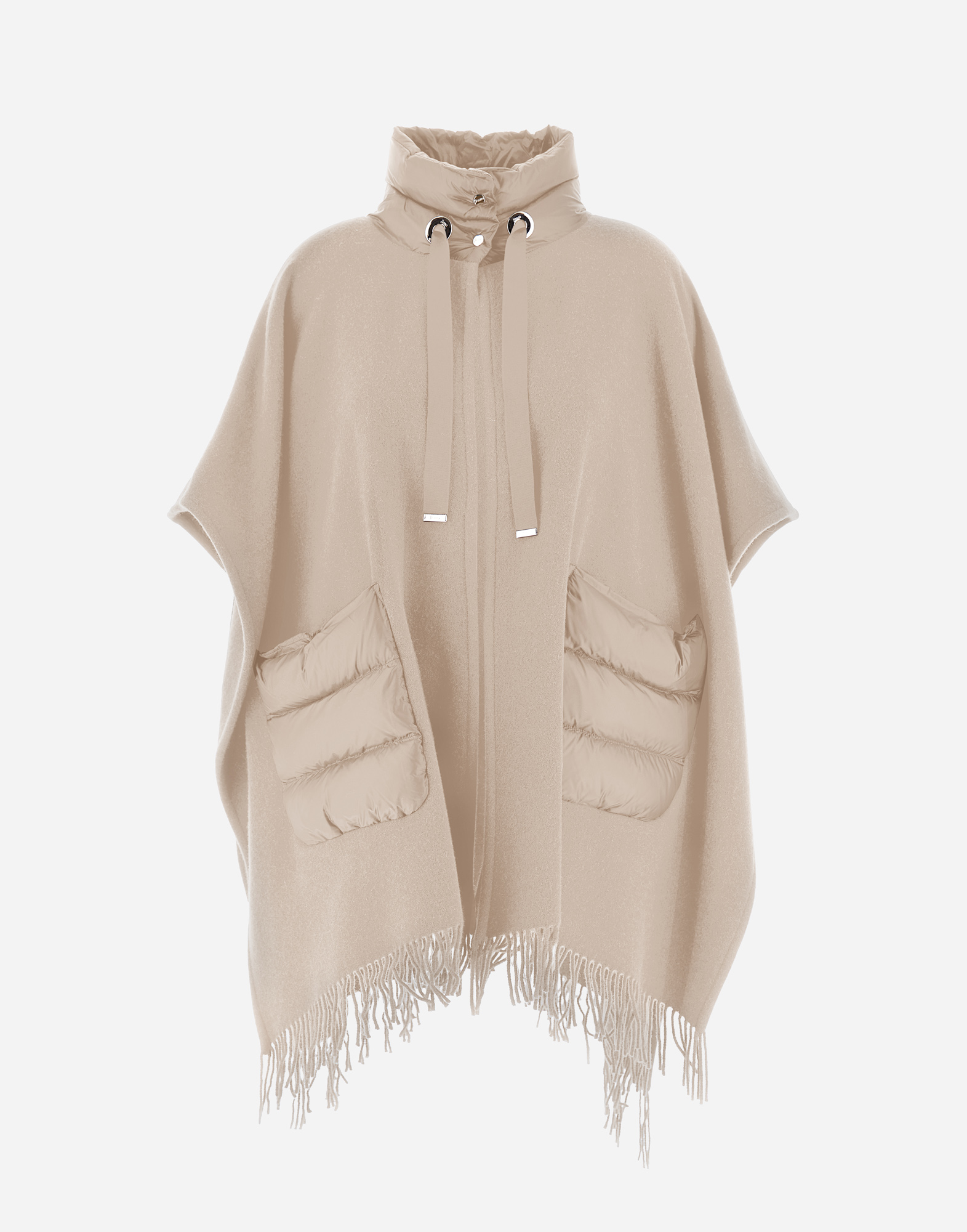 Herno Beige Wool Capes In Neutral