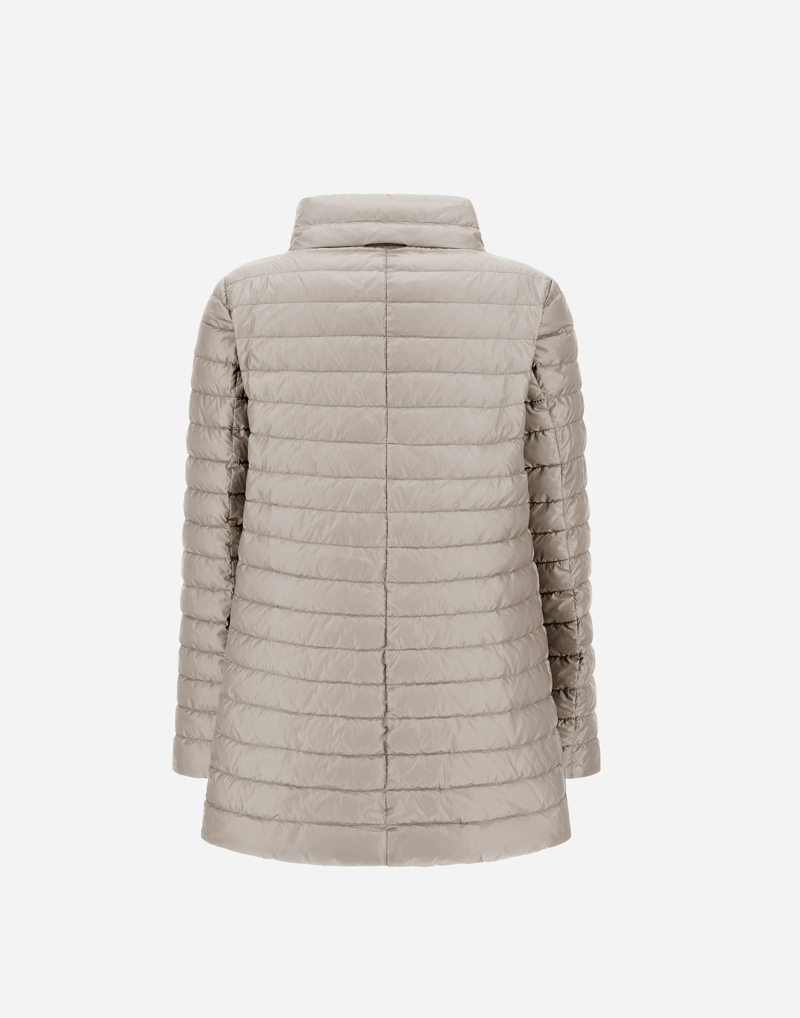 Herno Reversible A-shape Jacket In Nylon Ultralight In Chantilly/dove Grey