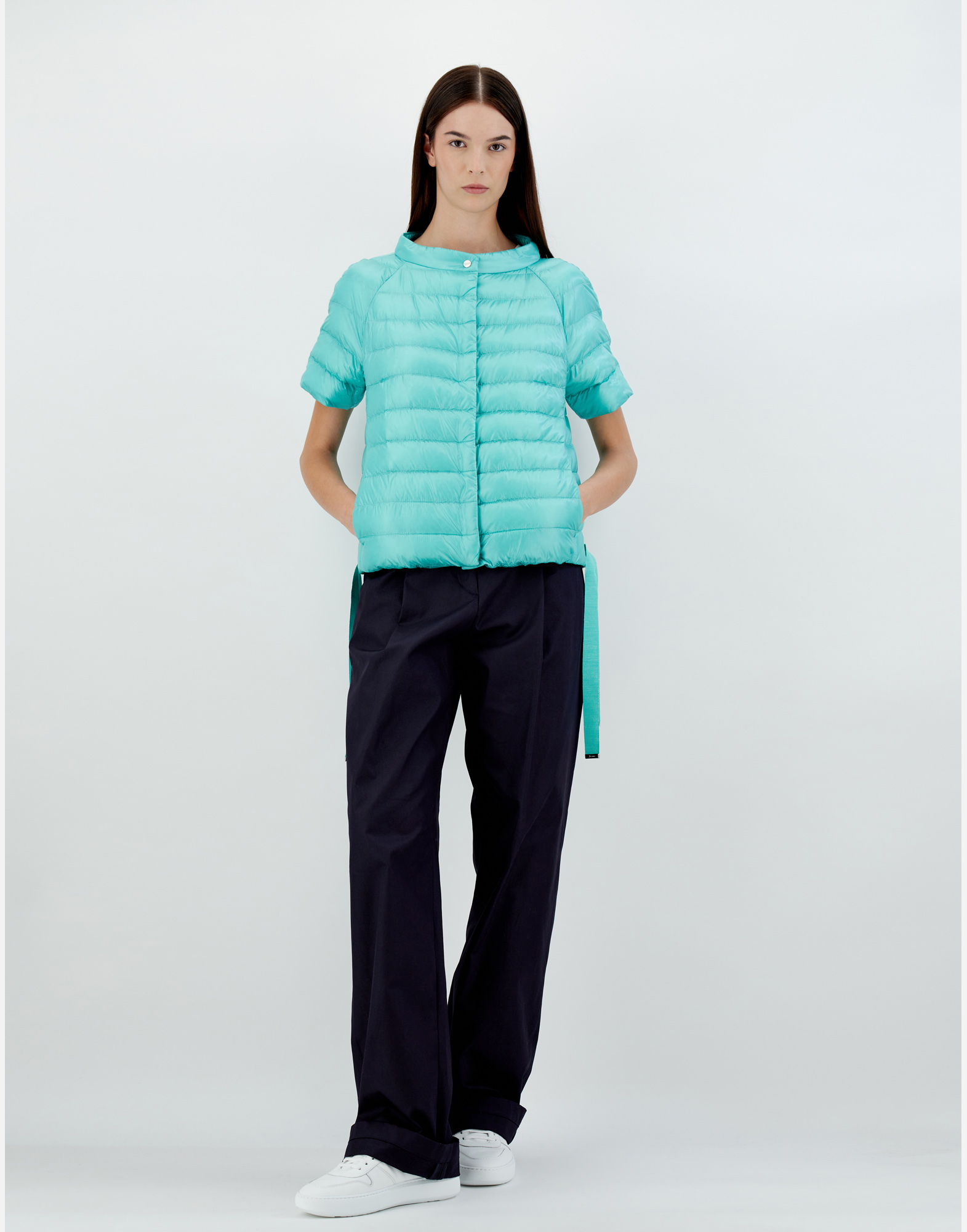 Herno Nylon Ultralight Cape Jacket In Aqua