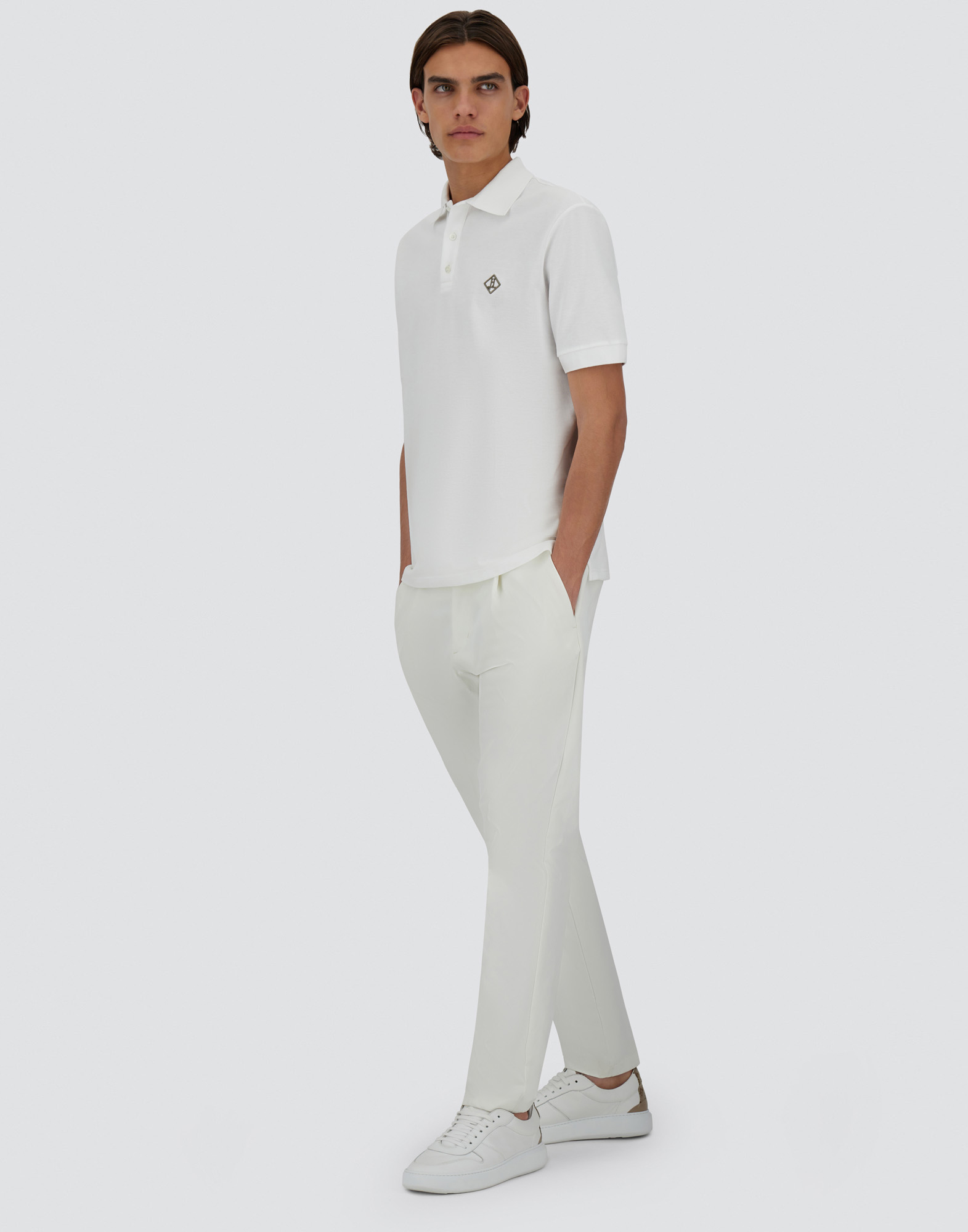Herno Cotton Polo Shirt With Logo In White