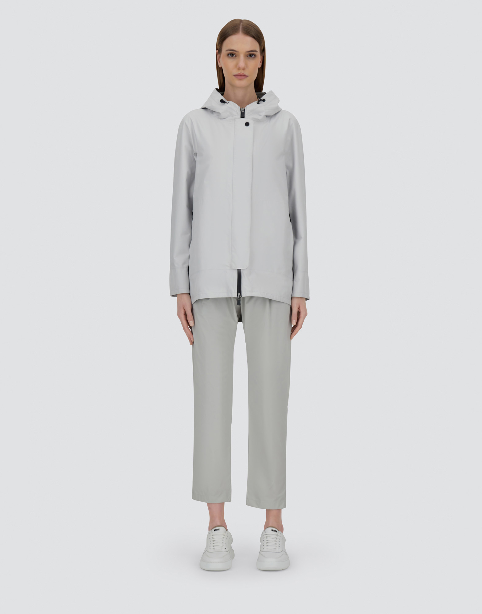 Herno A-shape Jacket In Gore-tex Paclite® In Ice