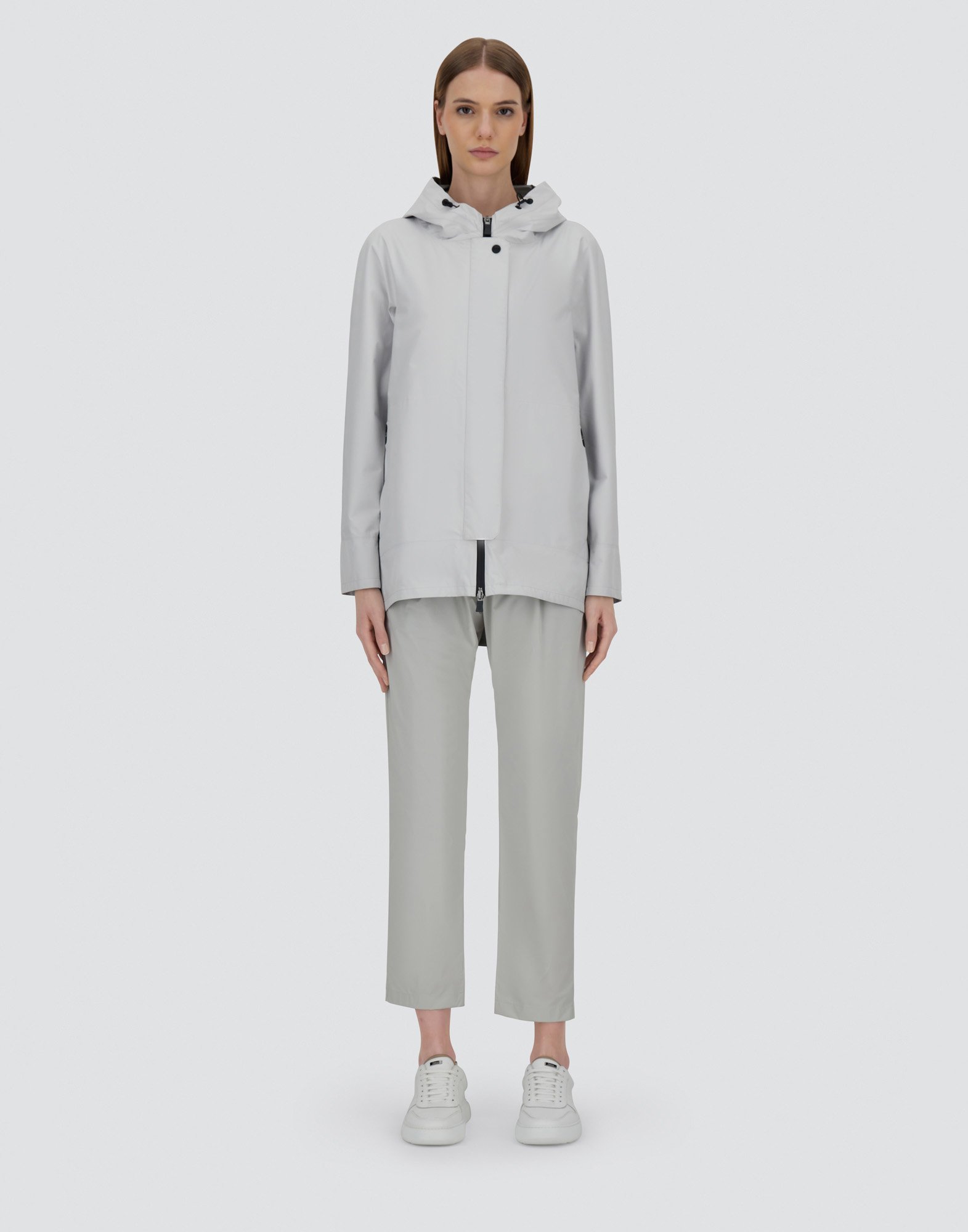 Herno A-shape Jacket In Gore-tex Paclite® In Ice