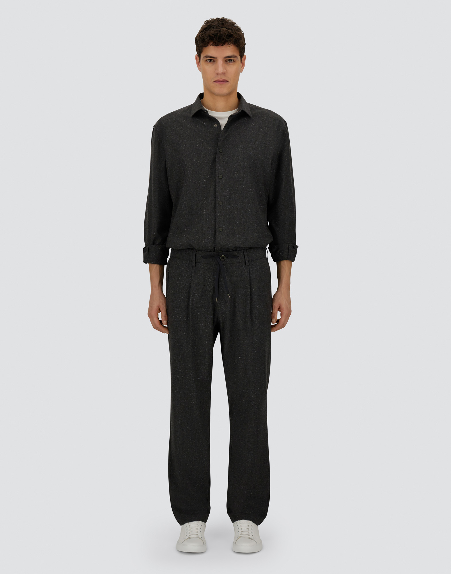 Herno Resort Trousers In Wool Knickerbocker In Gray