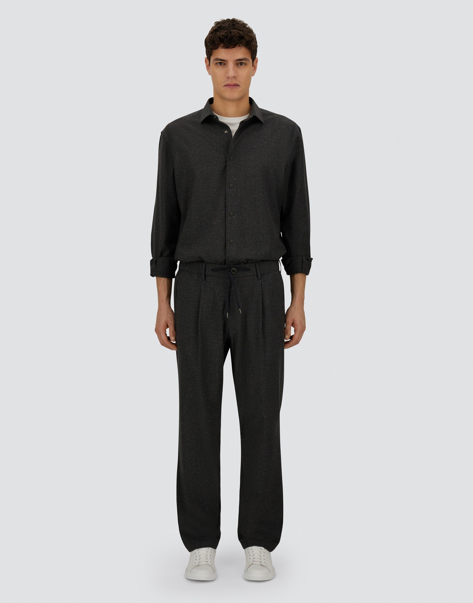 Herno Resort Trousers In Wool Knickerbocker In Gray