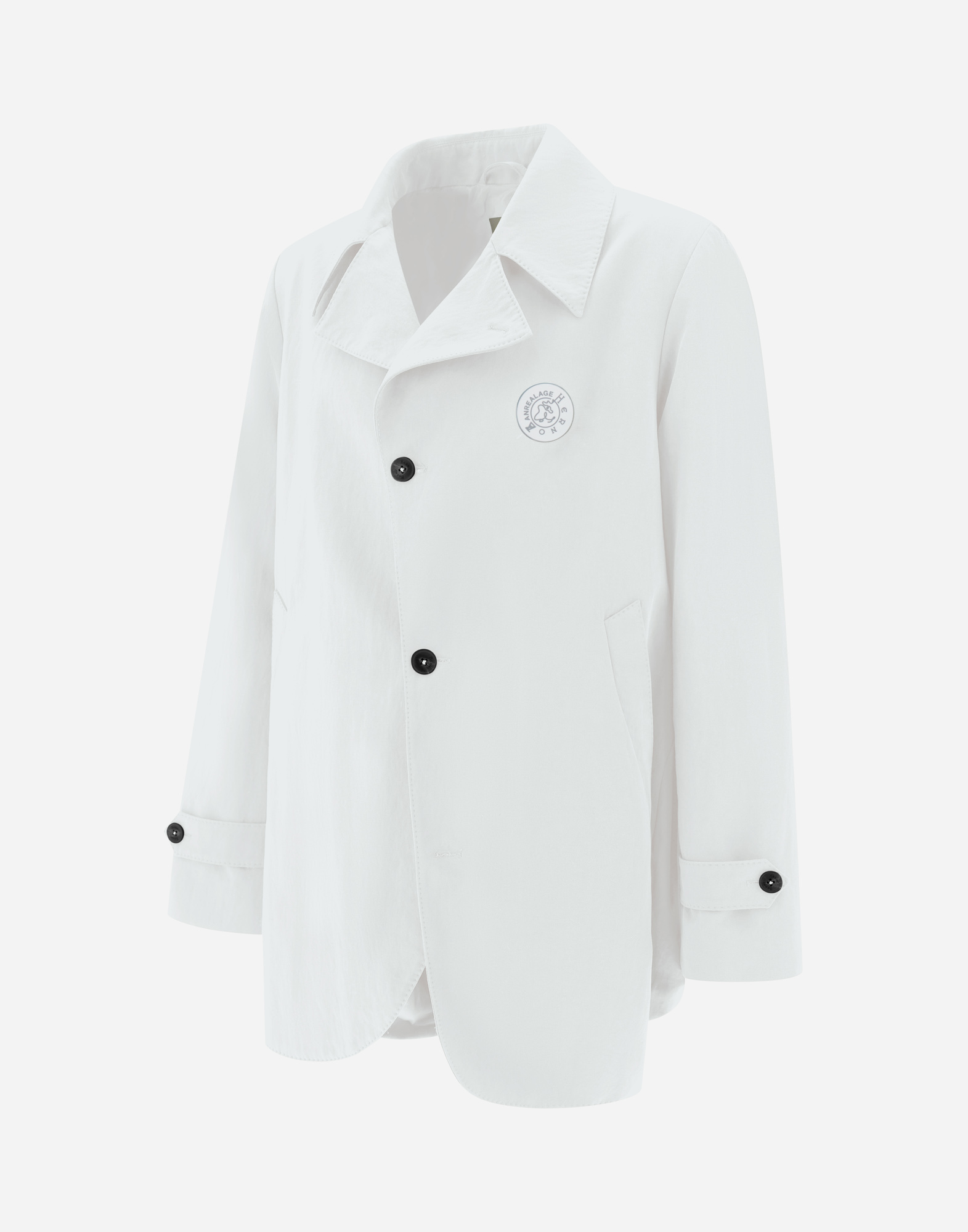 Herno Globe Blazer In Recycled Nylon Twill In White