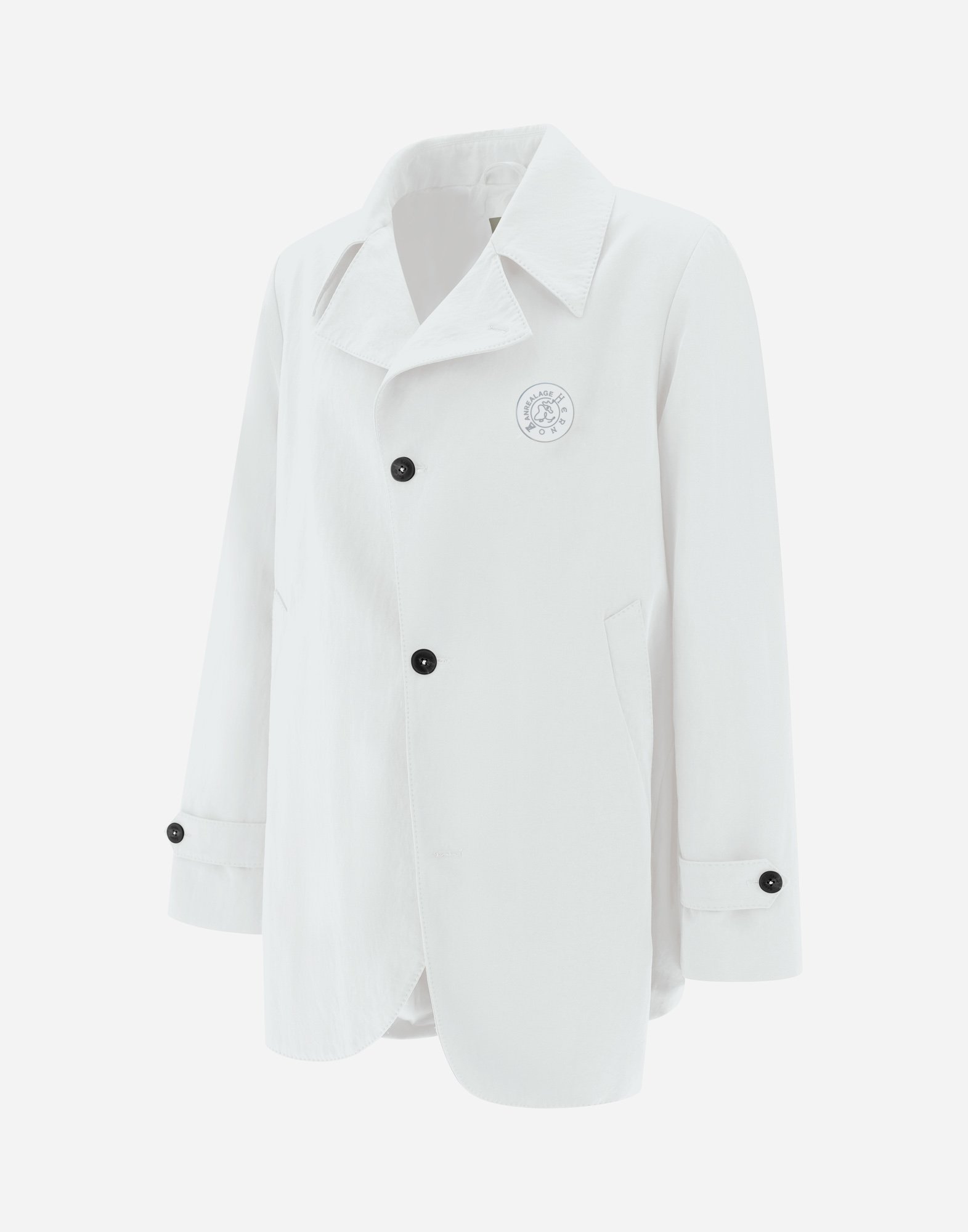 Herno Globe Blazer In Recycled Nylon Twill In White