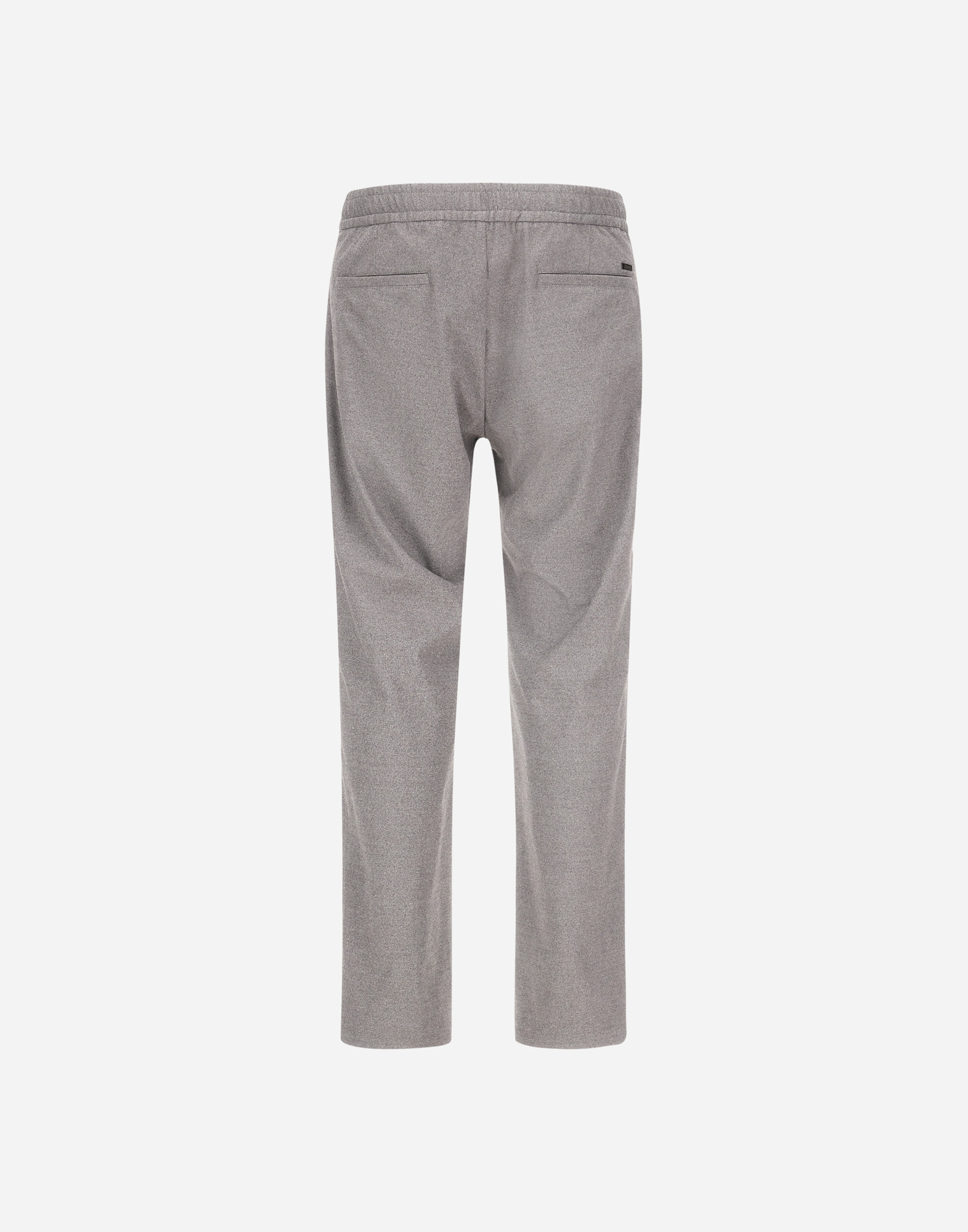 Herno Resort Trousers In Melange Suede Effect In Gray