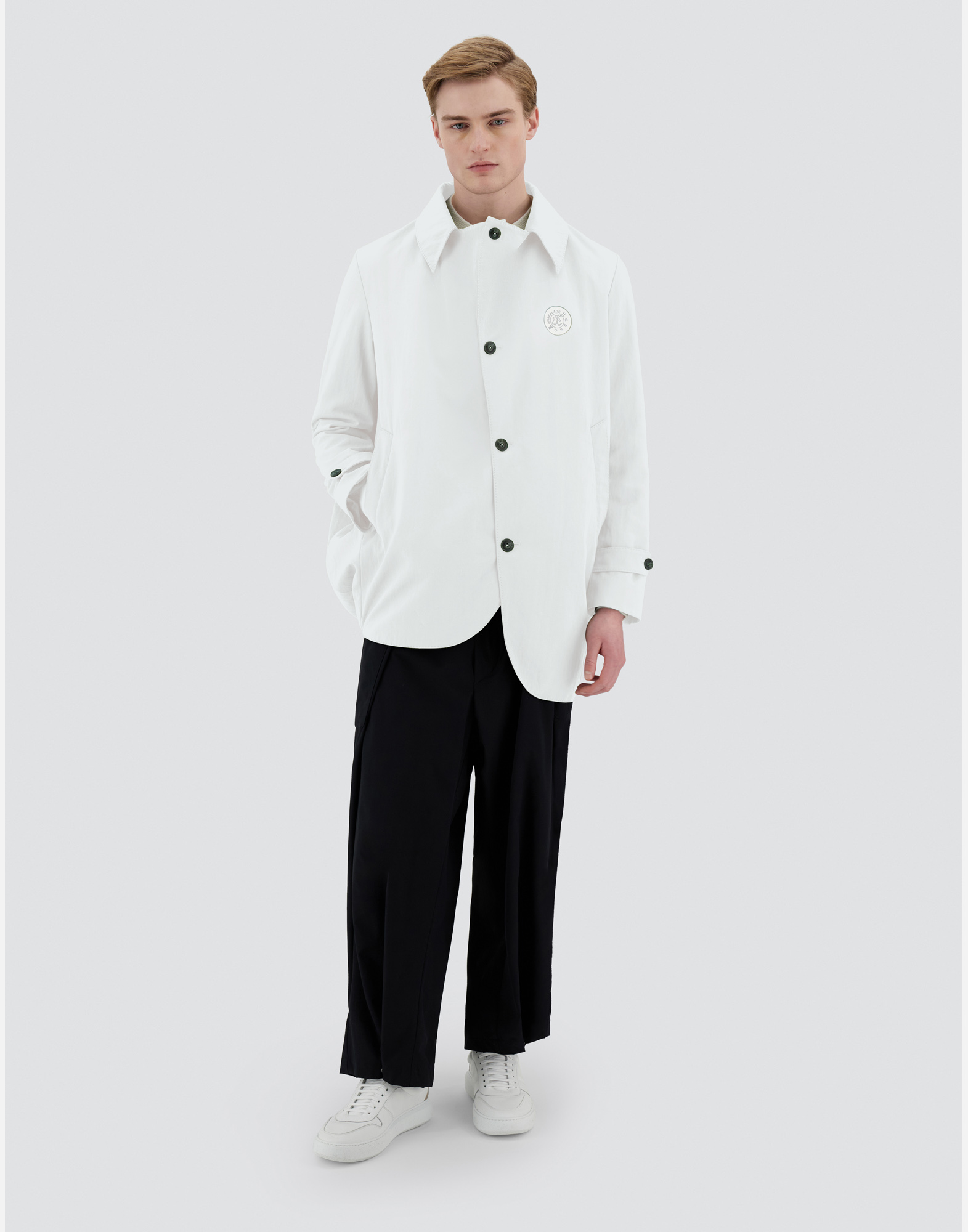 Herno Globe Blazer In Recycled Nylon Twill In White