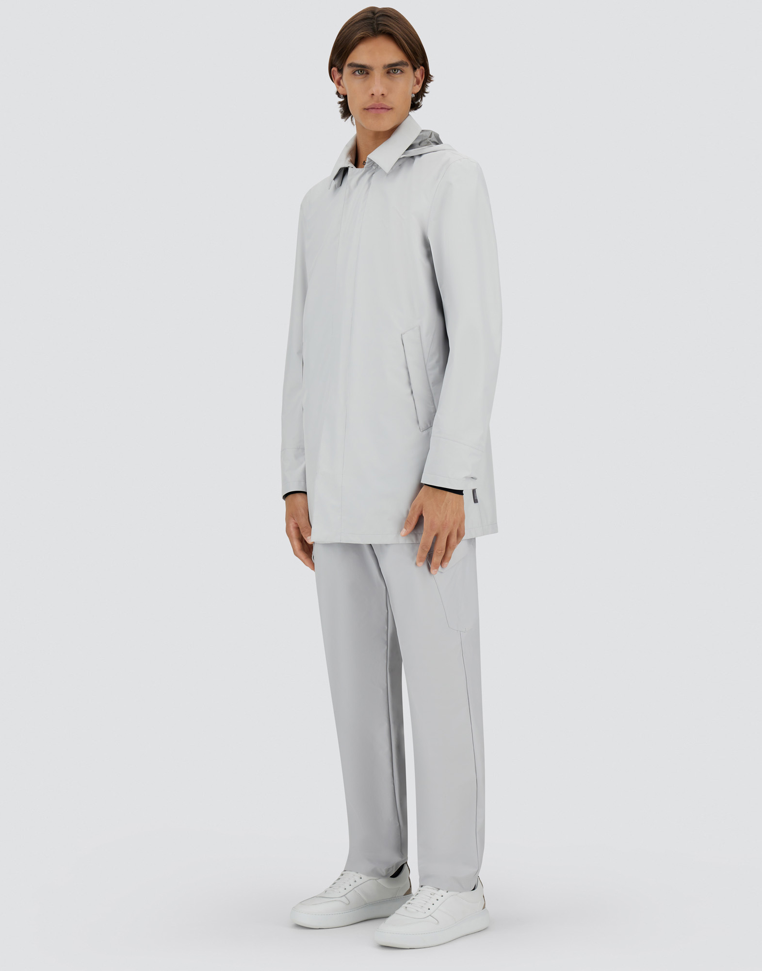Herno Laminar Padded Carcoat In Gore-tex 2l In Ice