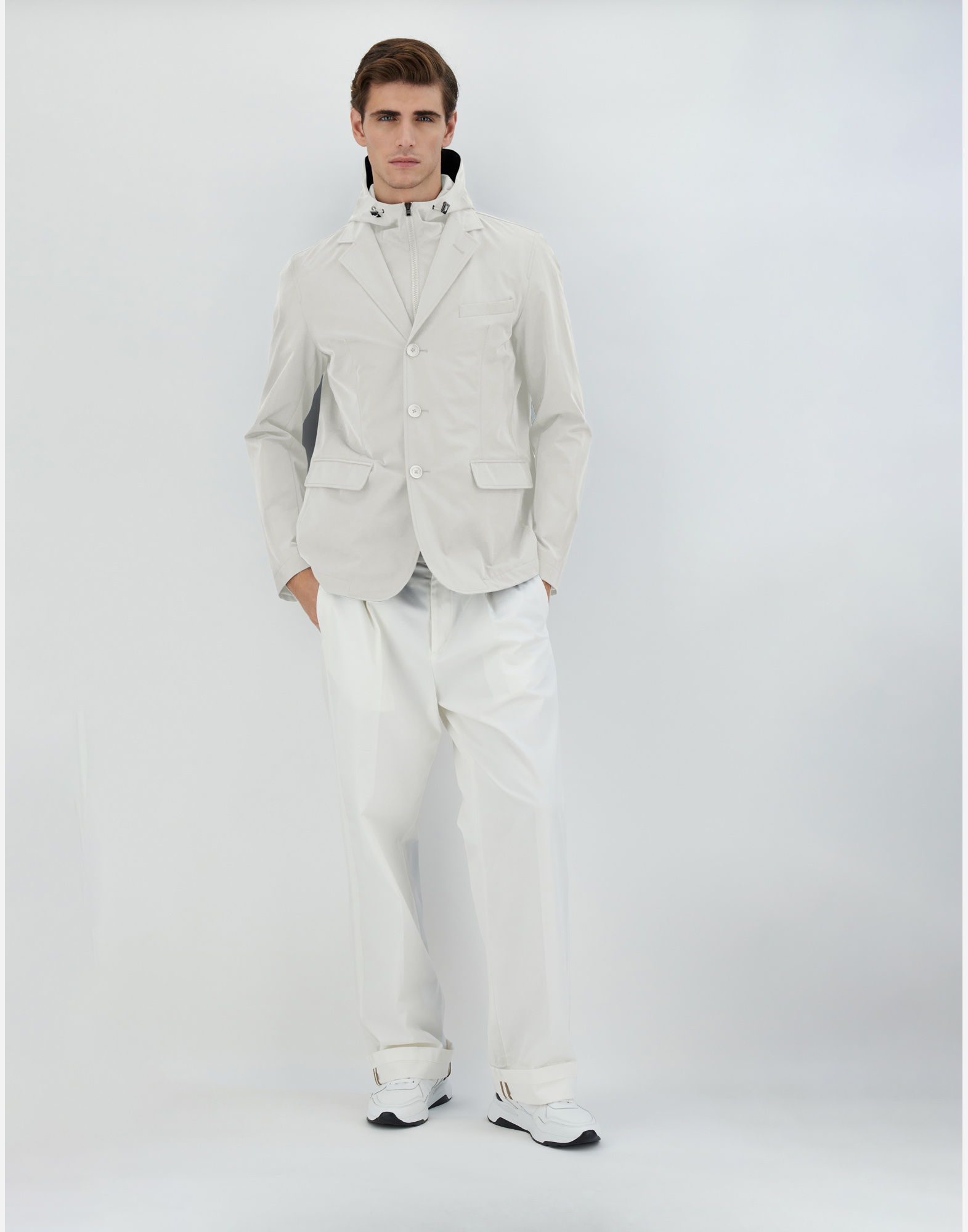 Herno City Life Blazer In Grey Pearl