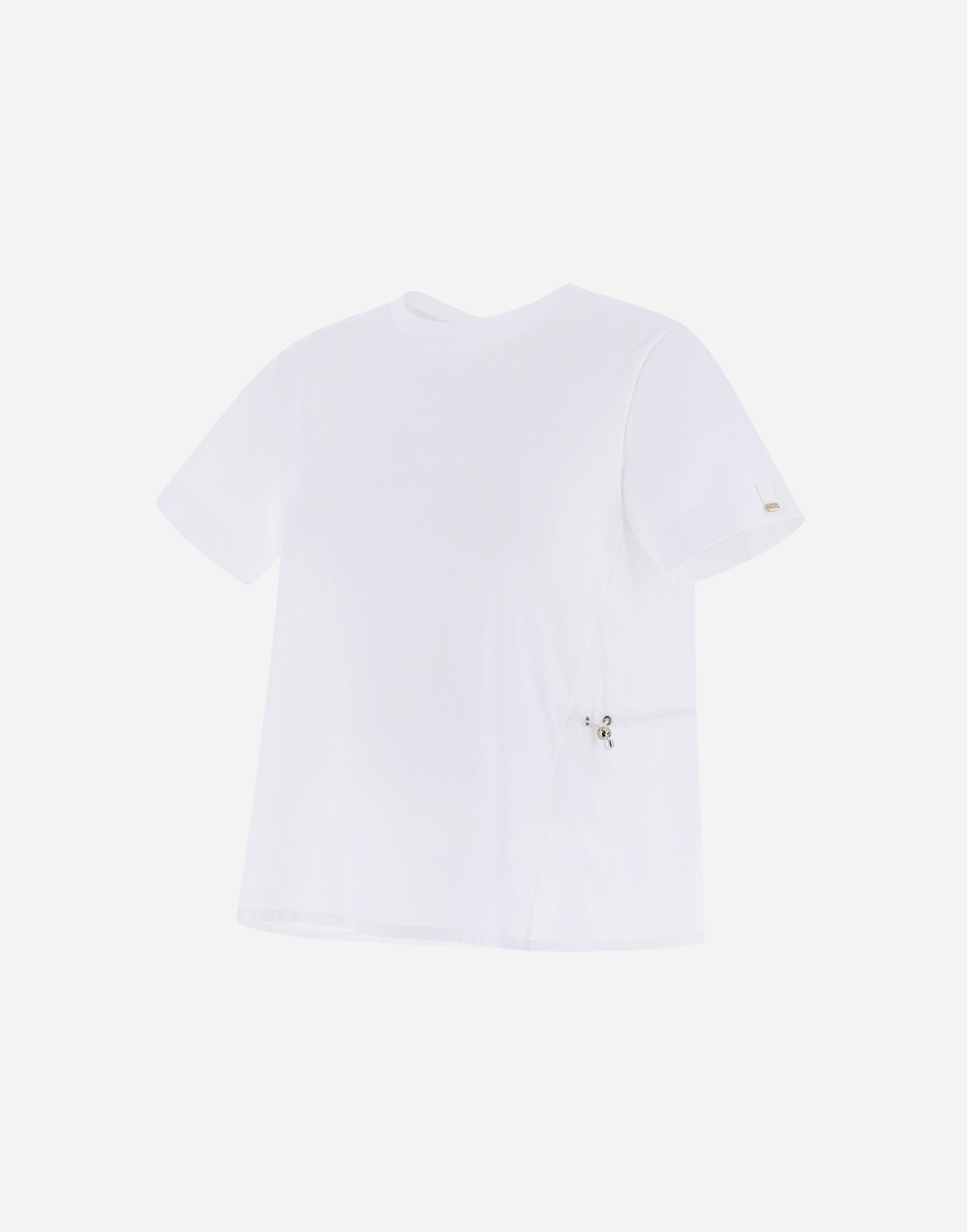 Herno T-shirt In Chic Cotton Jersey And New Techno Taffeta In White