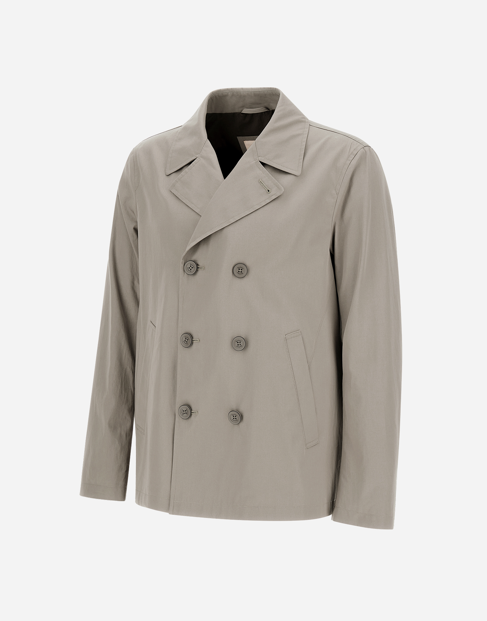 Herno Dove Grey Dean Peacoat In Dove Grey