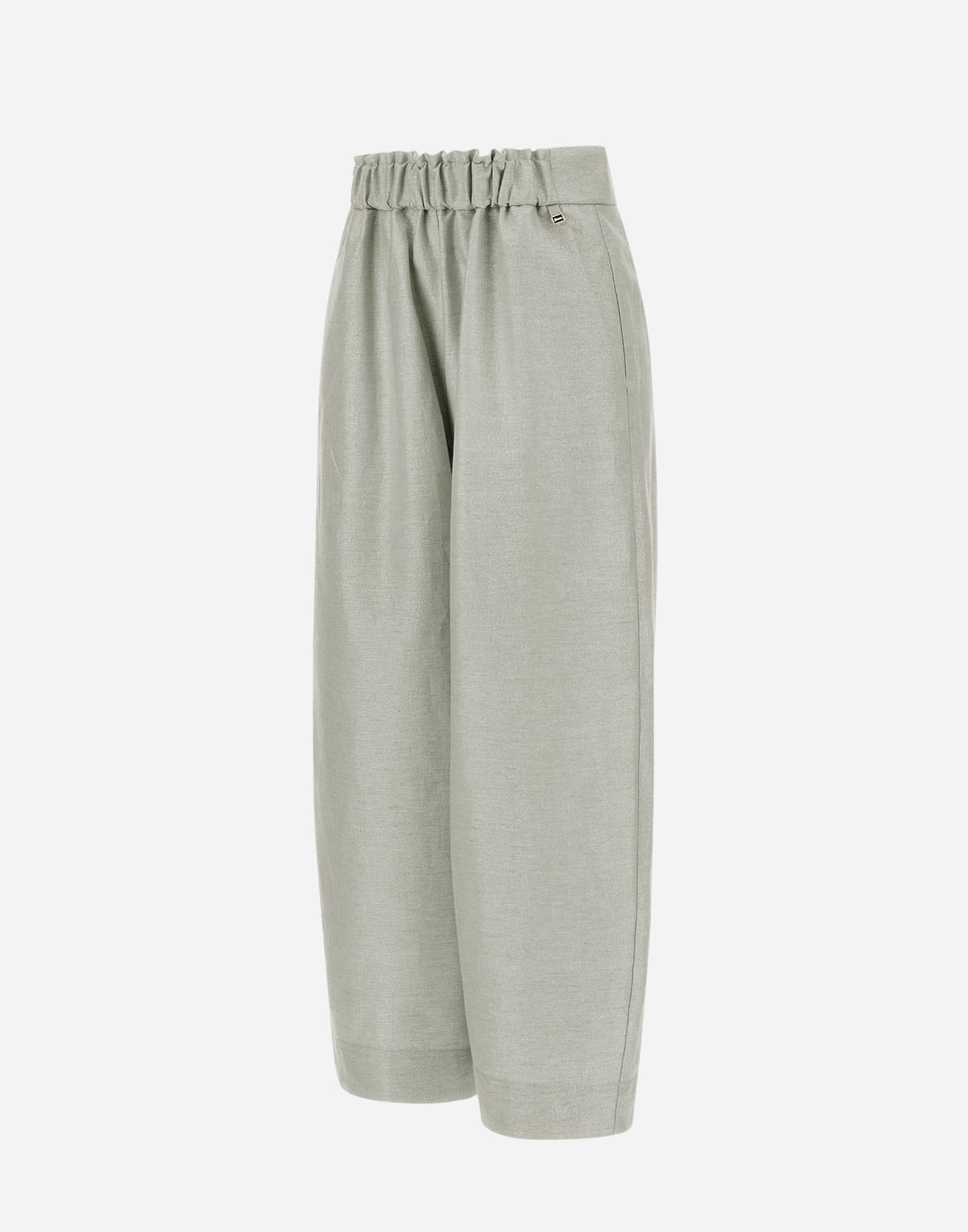 Herno Bright Linen Trousers In Chantilly