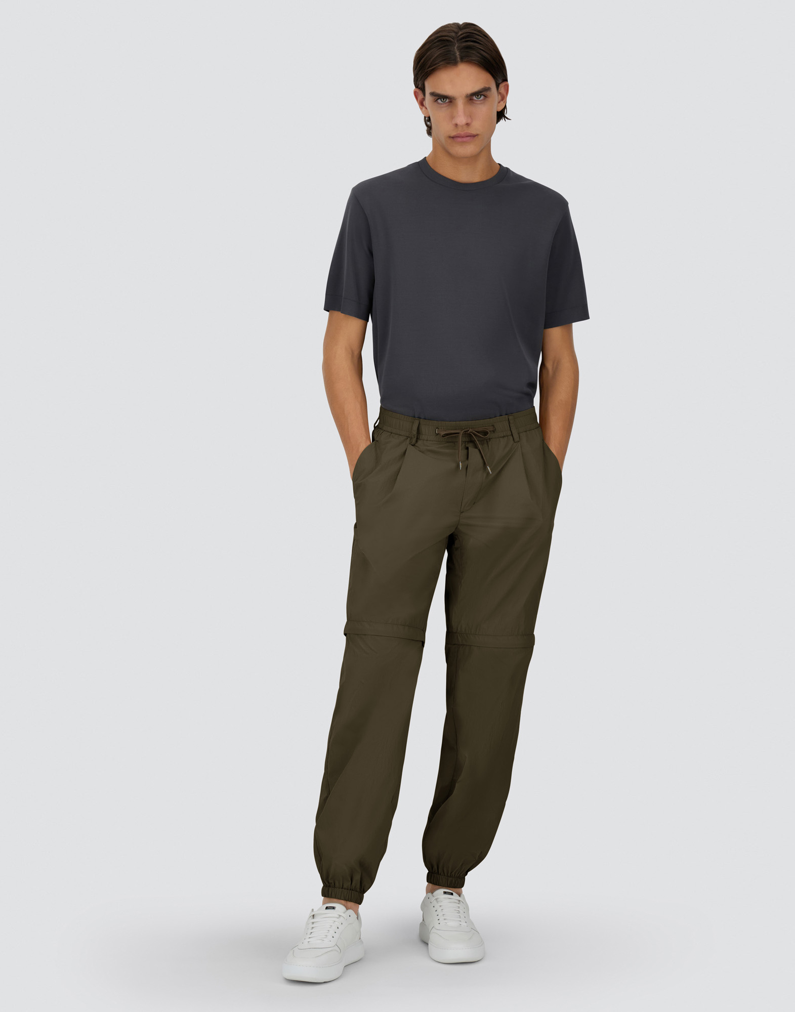 HERNO TROUSERS IN ULTRALIGHT CREASE 