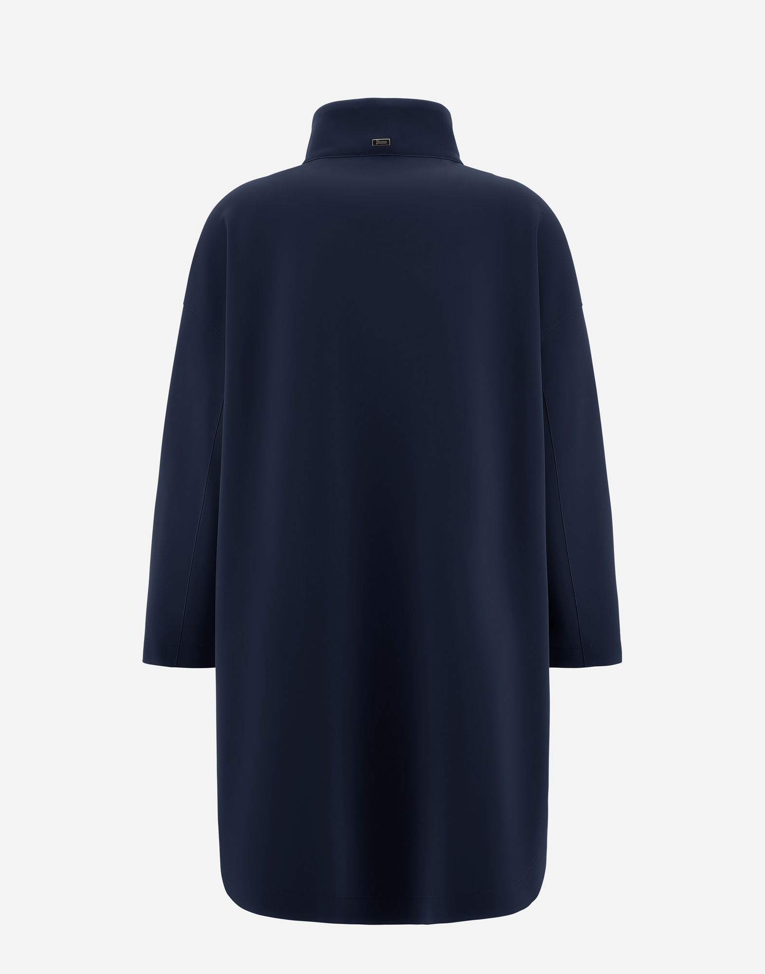 Herno First-act Pef High-neck Coat In Blue