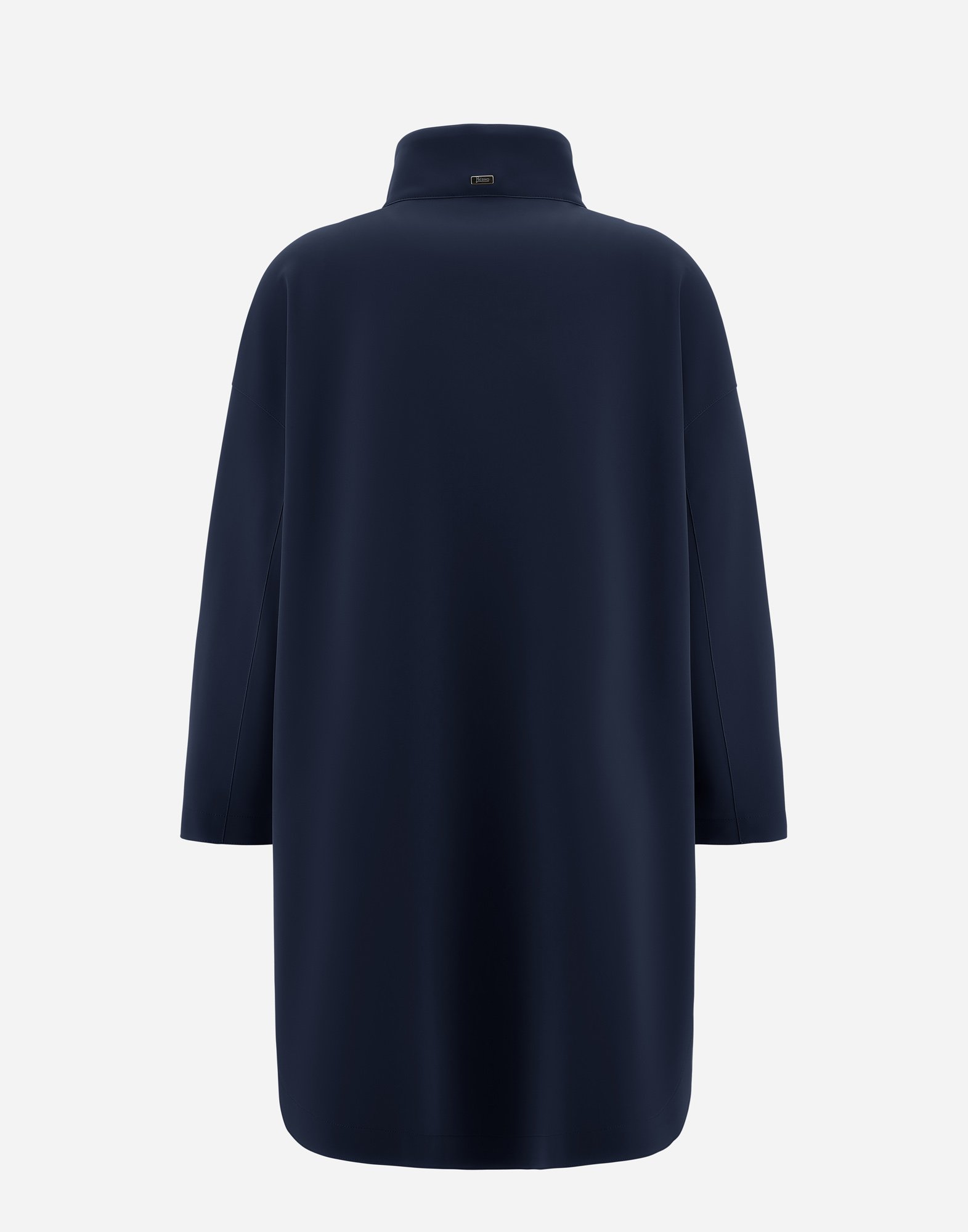 Herno First-act Pef High-neck Coat In Blue