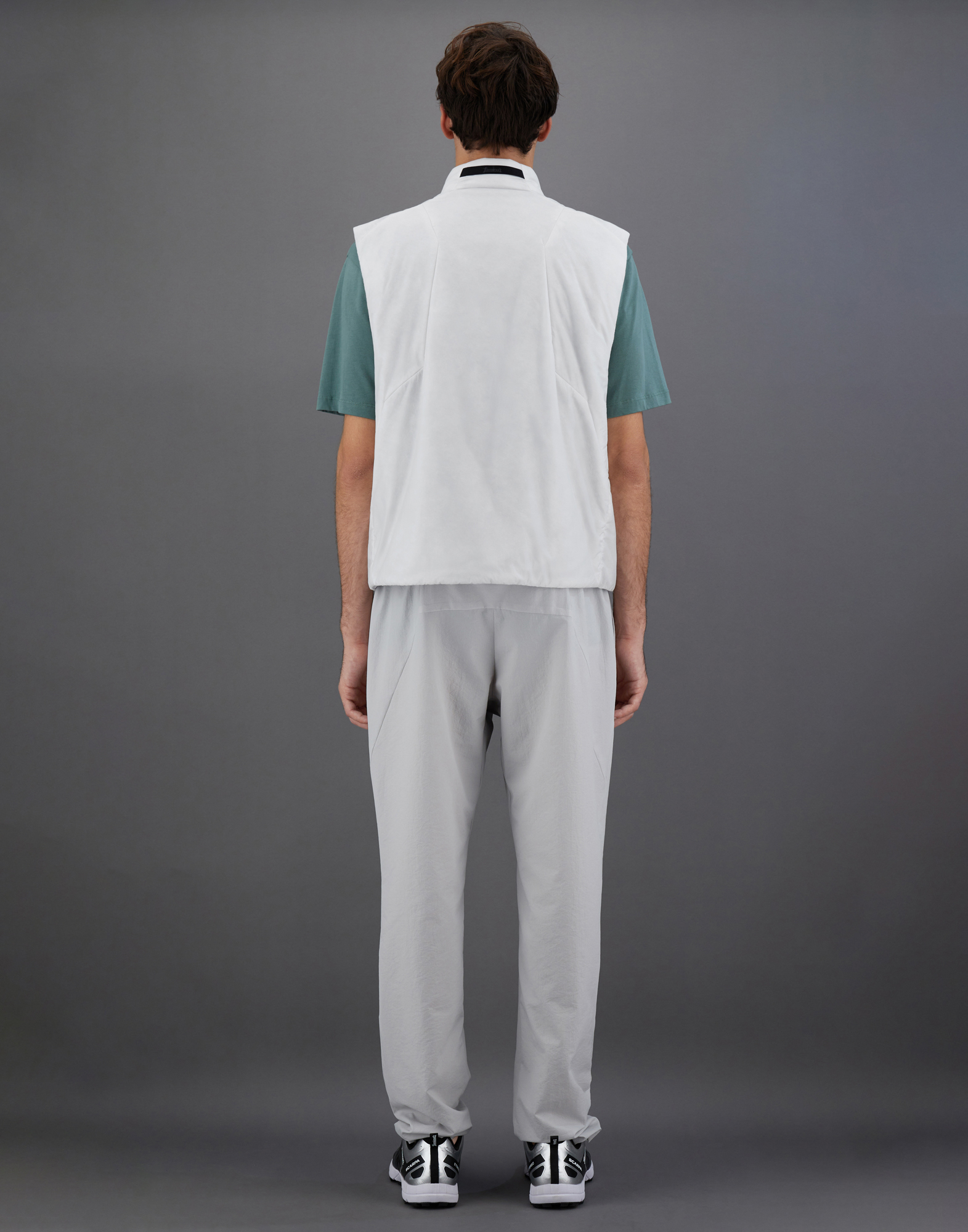 Herno Sleeveless Laminar Jacket In Translucent Ripstop In Ice
