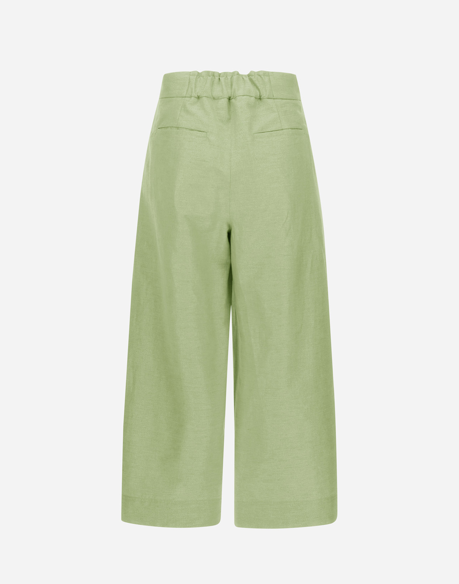 Herno Bright Linen Trousers In Light Green