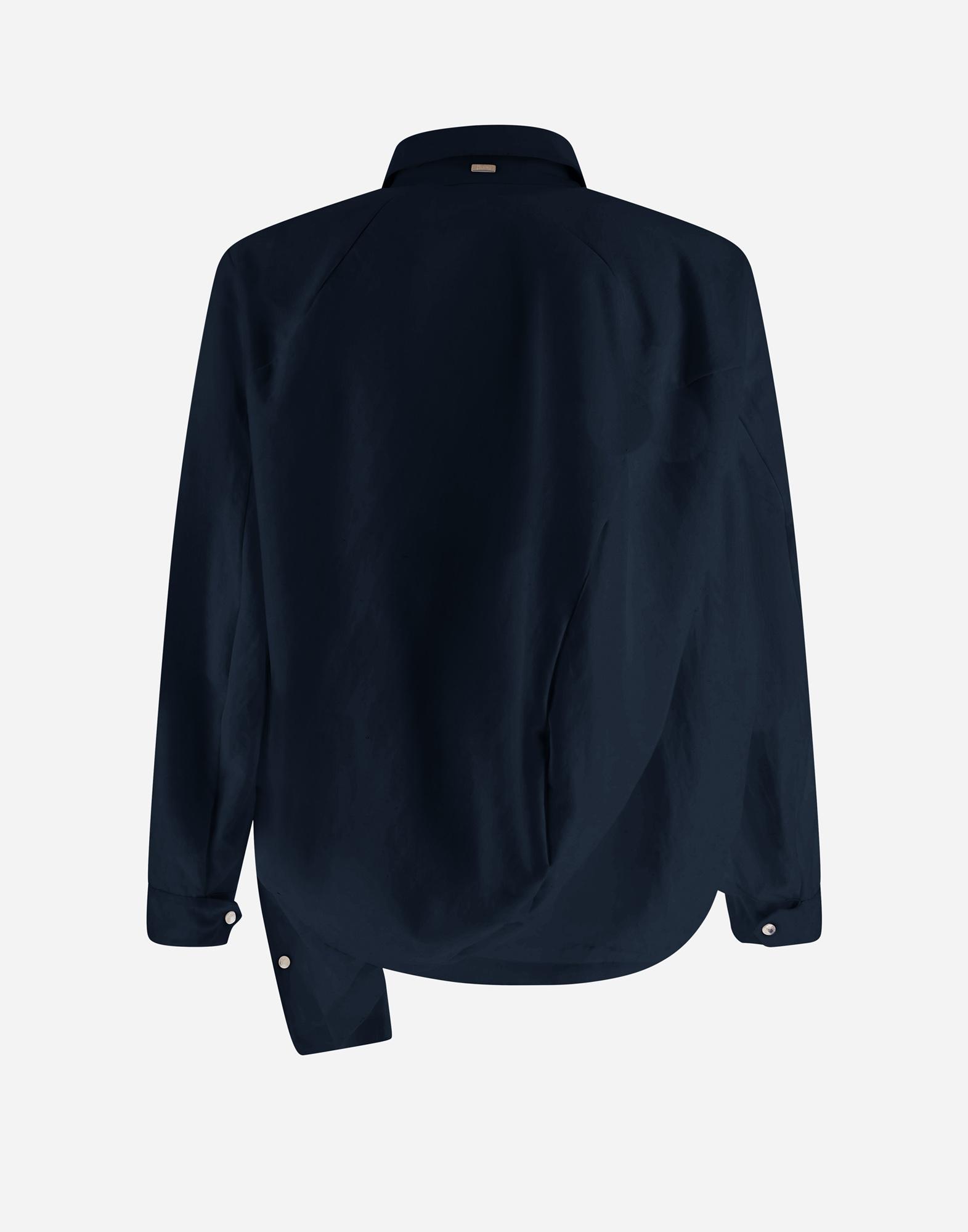 Herno Globe Shirt In Recycled Twill In Blue