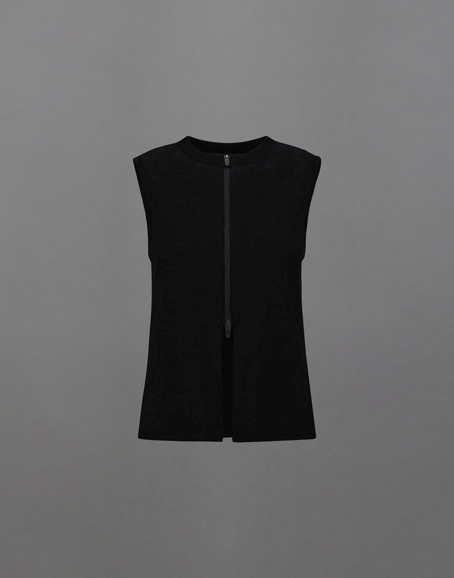 Herno Laminar Top In Cony Knit And Extralight Stretch In Black