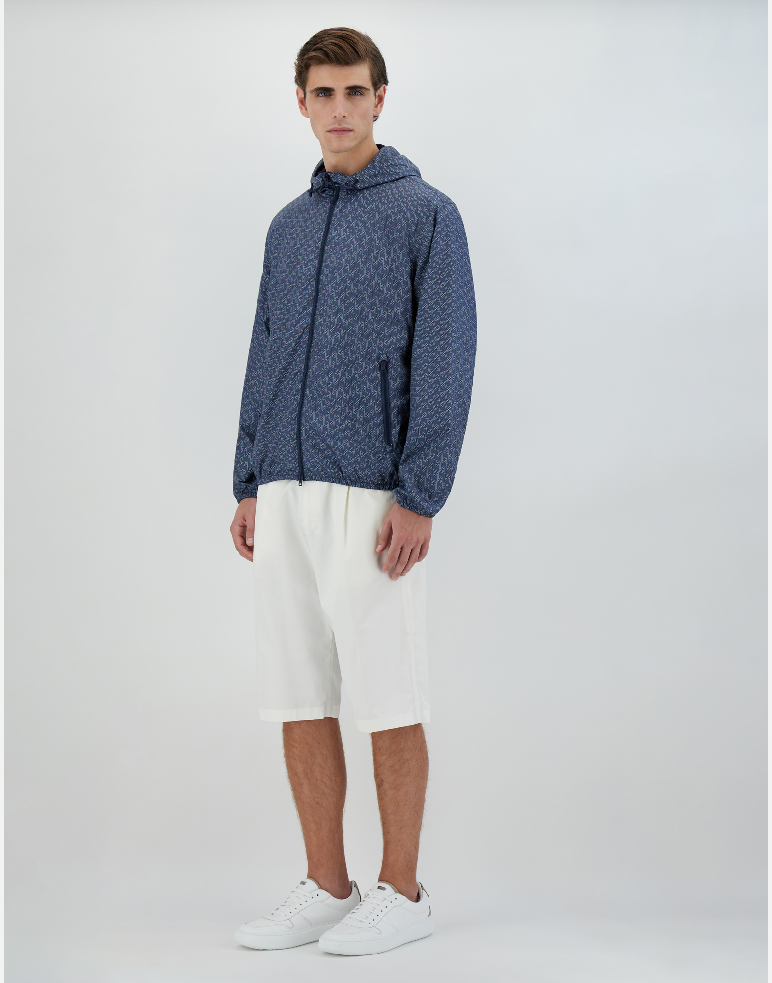 Herno Printex H Bomber Jacket In Blue