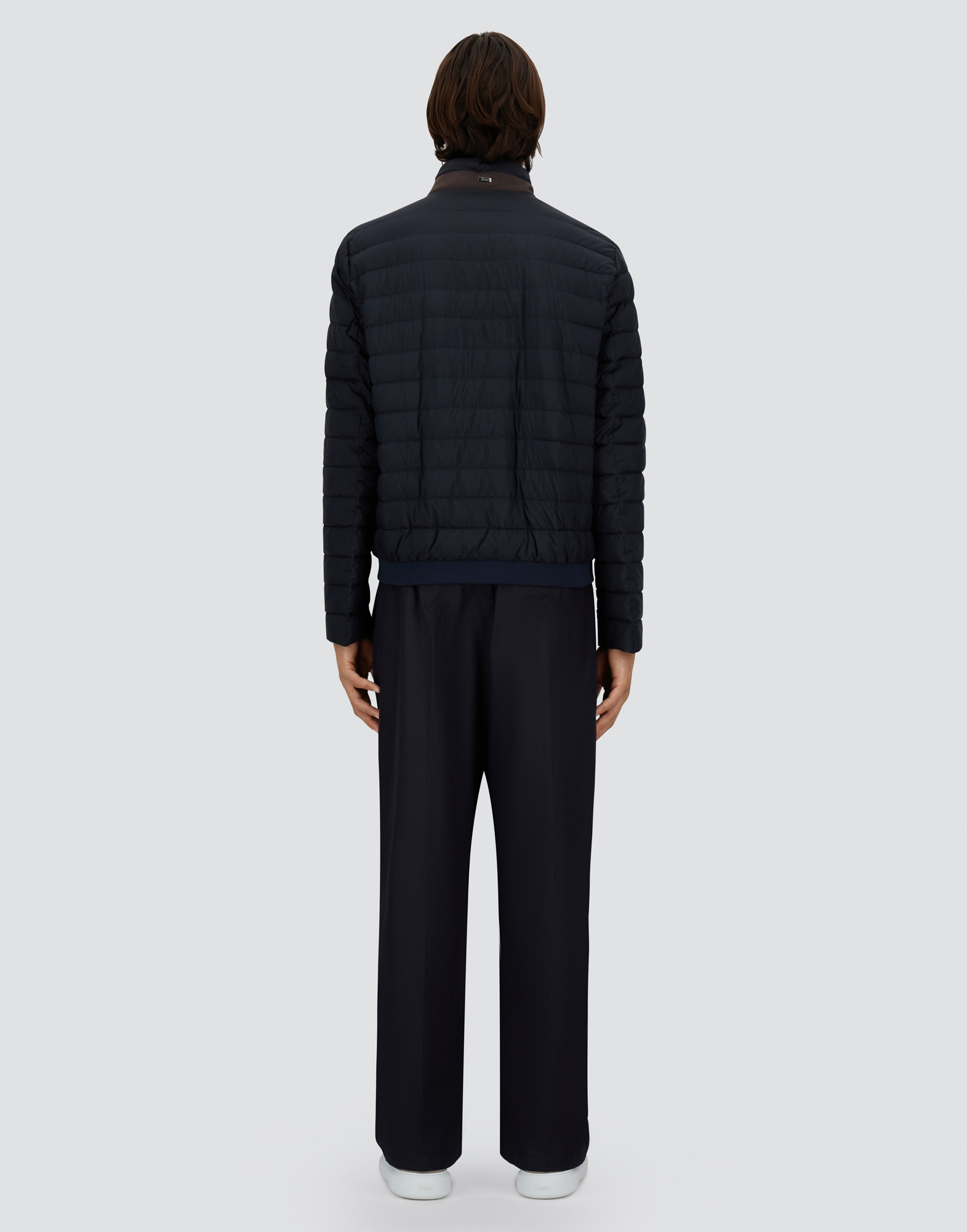 Herno Bomber Ecoage Bomber Jacket In Blu Navy