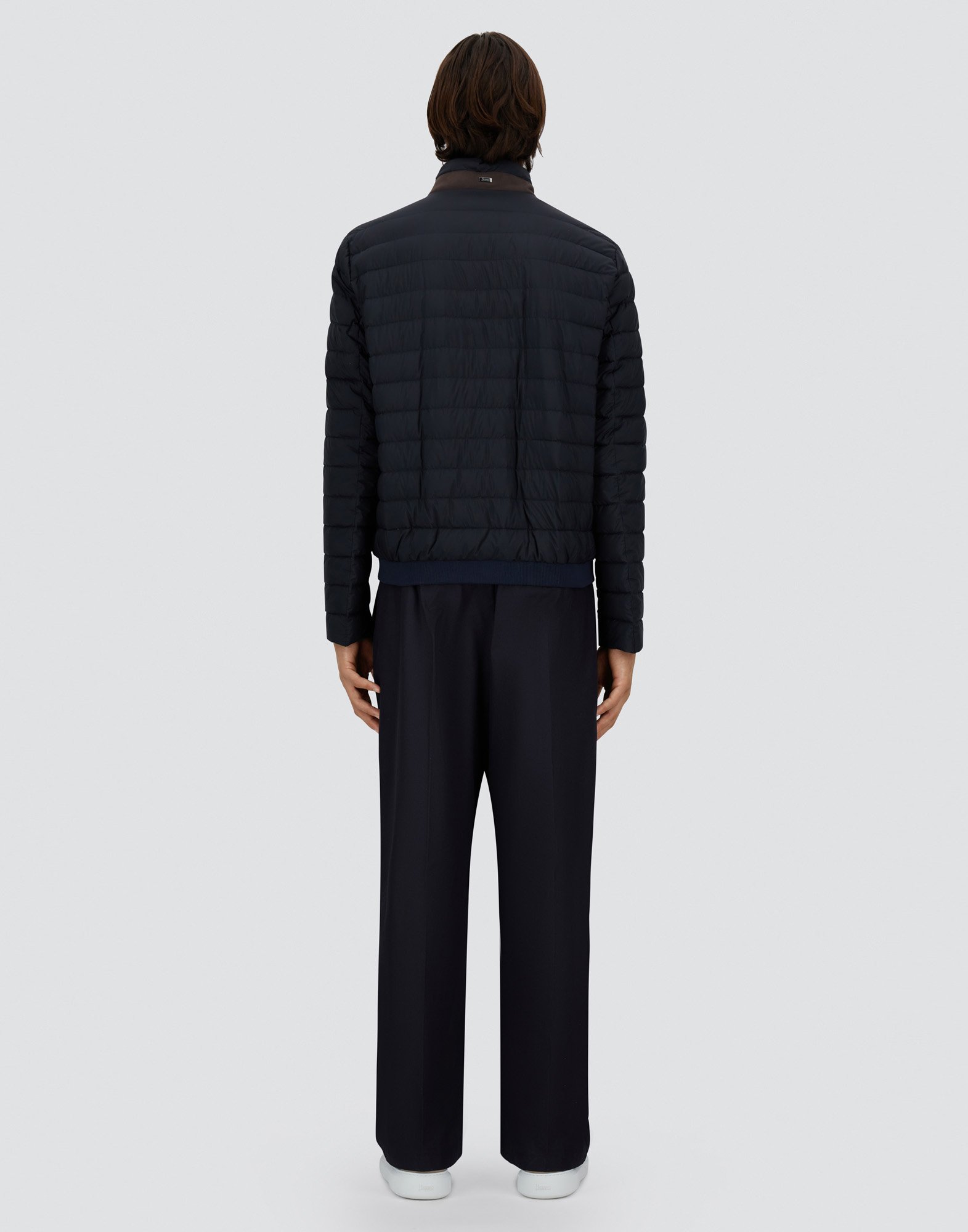 Herno Bomber Ecoage Bomber Jacket In Blu Navy