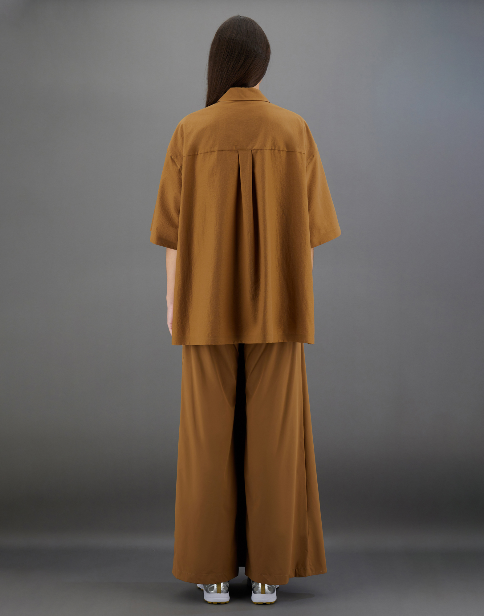 Herno Laminar Shirt In Climate Regulation Ripstop In Tobacco