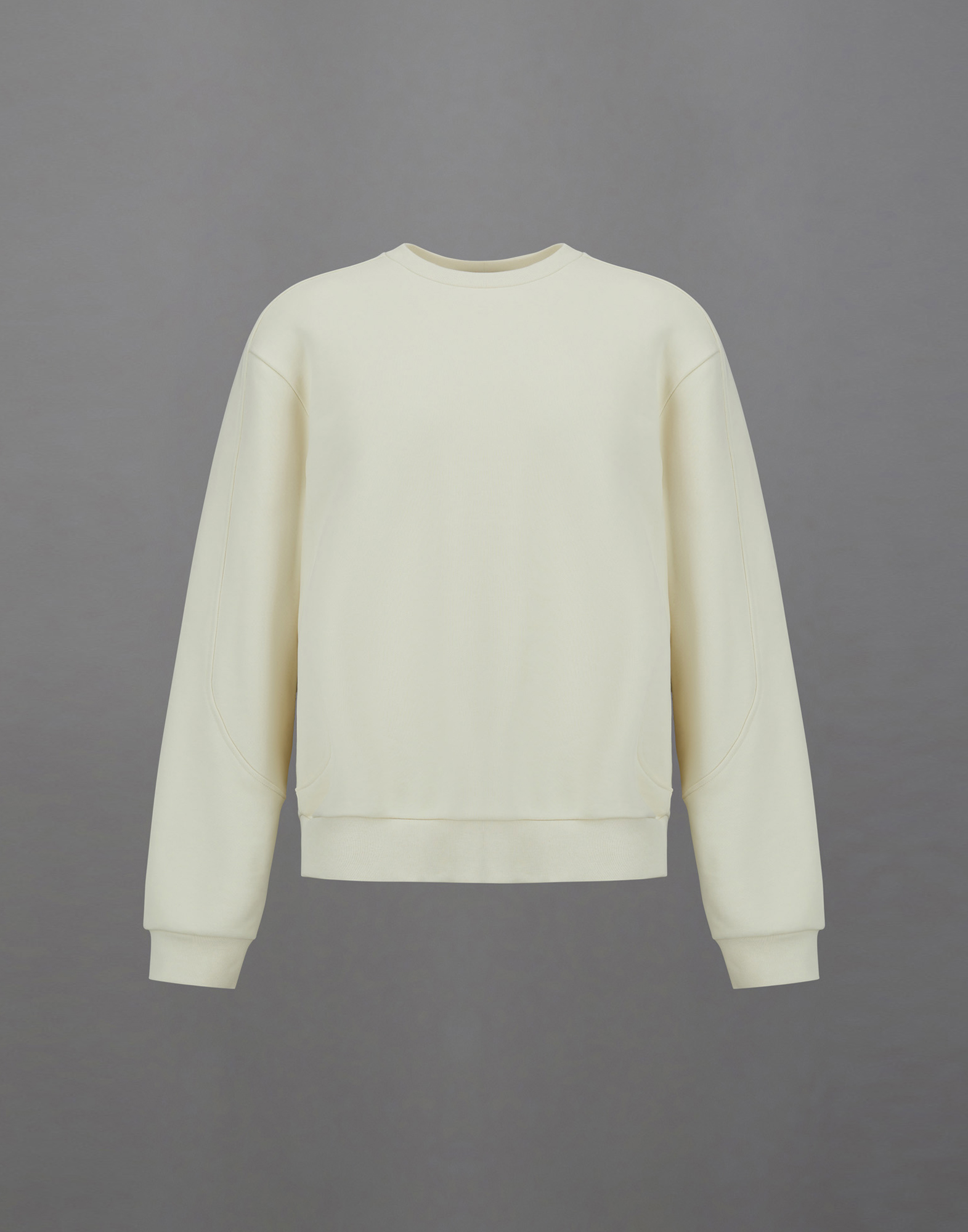 Herno Laminar Sweatshirt In Heavy Cotton In Cream