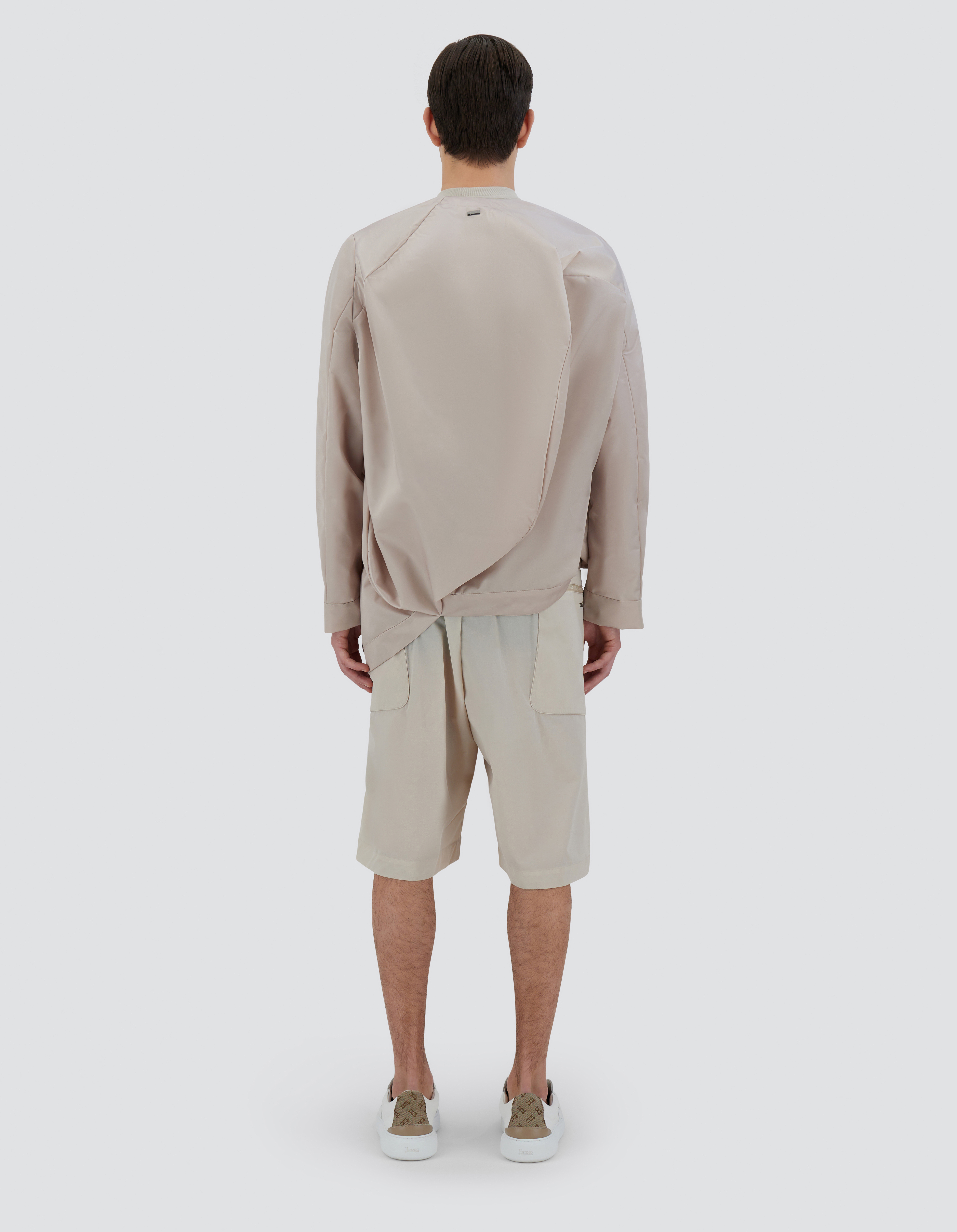 Herno Globe Jacket In Shiny Recycled In Light Beige