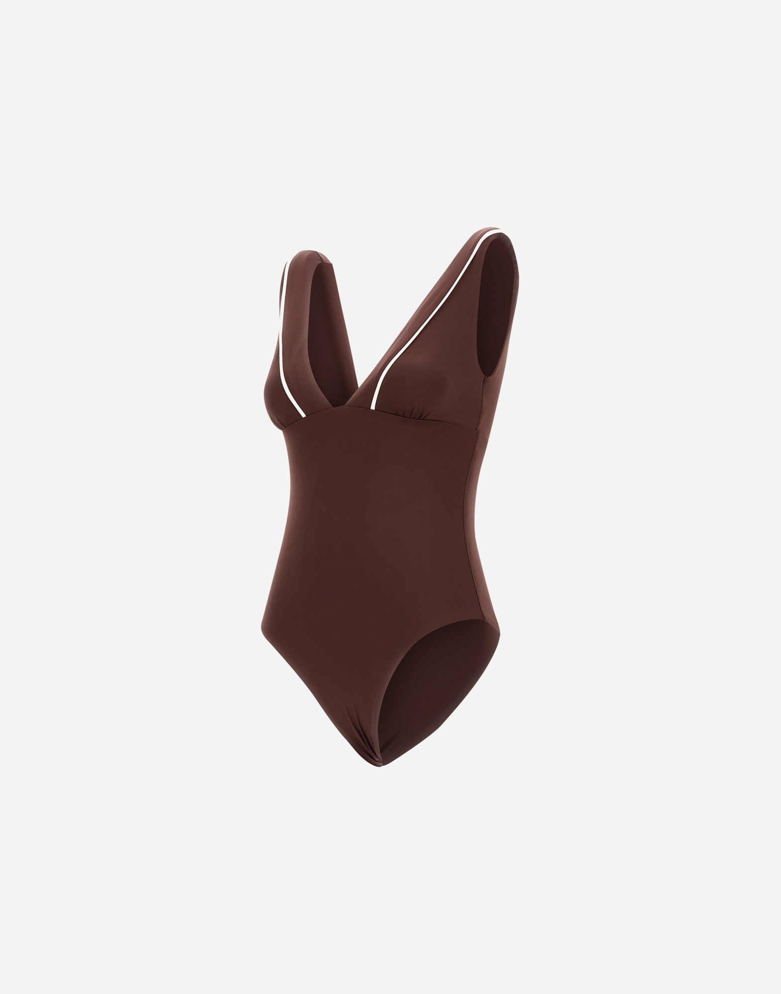 Herno Resort One-piece Swimsuit In Comfort Lycra In Brown