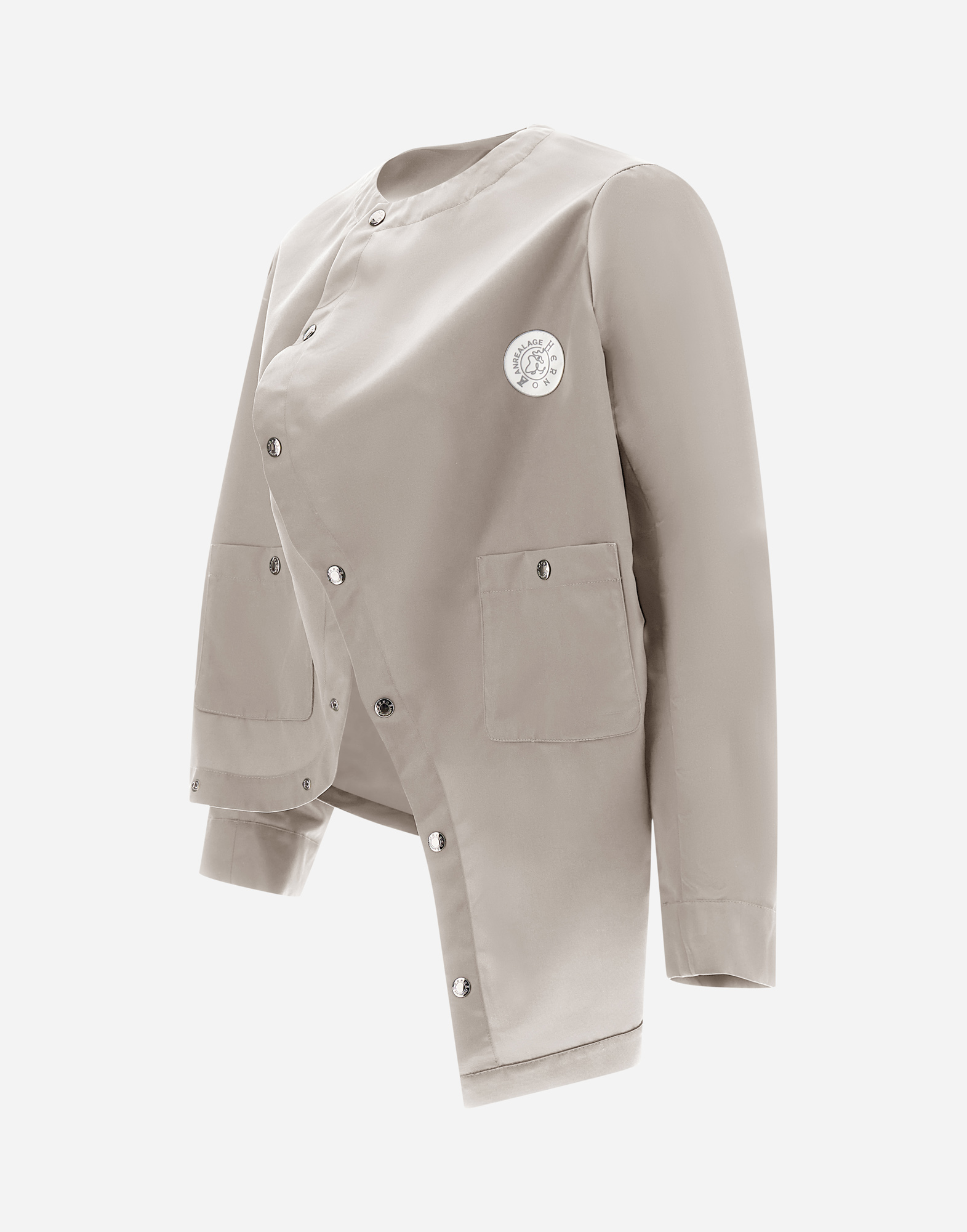Herno Globe Jacket In Shiny Recycled In Light Beige