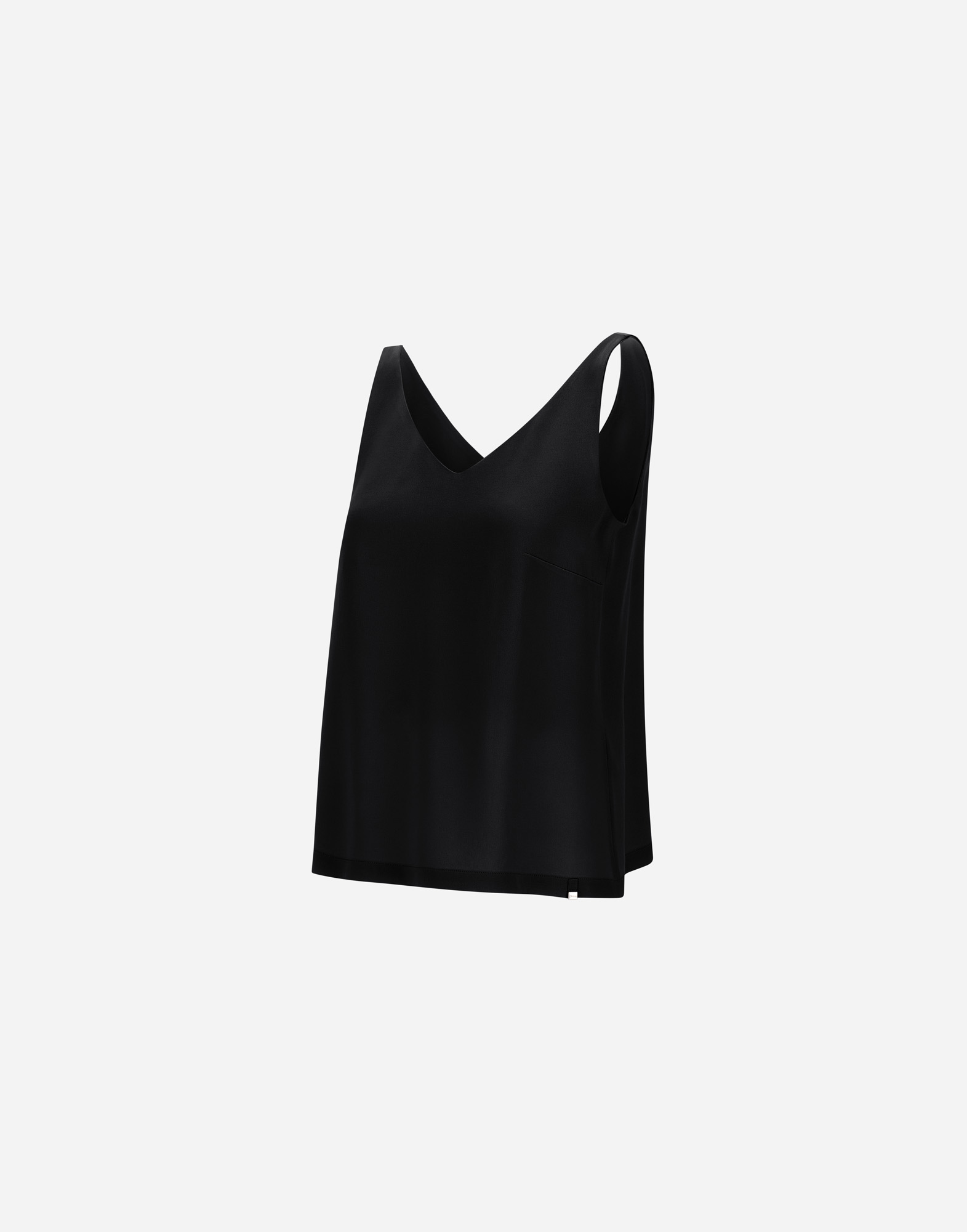 Herno Resort Top In Envers Satin In Black