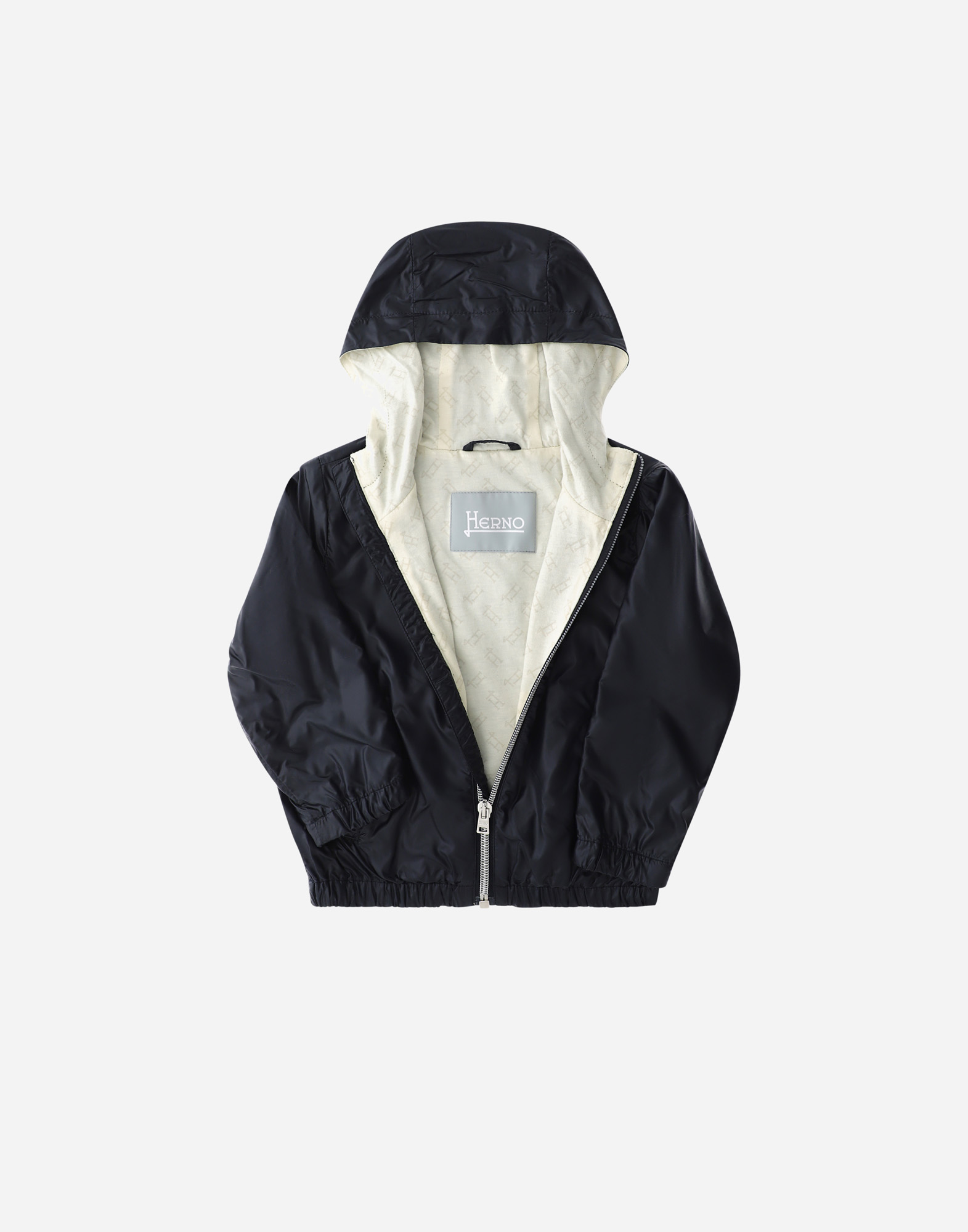 Herno Jacket In Nylon Ultralight And Baby Monogram In Blu Navy