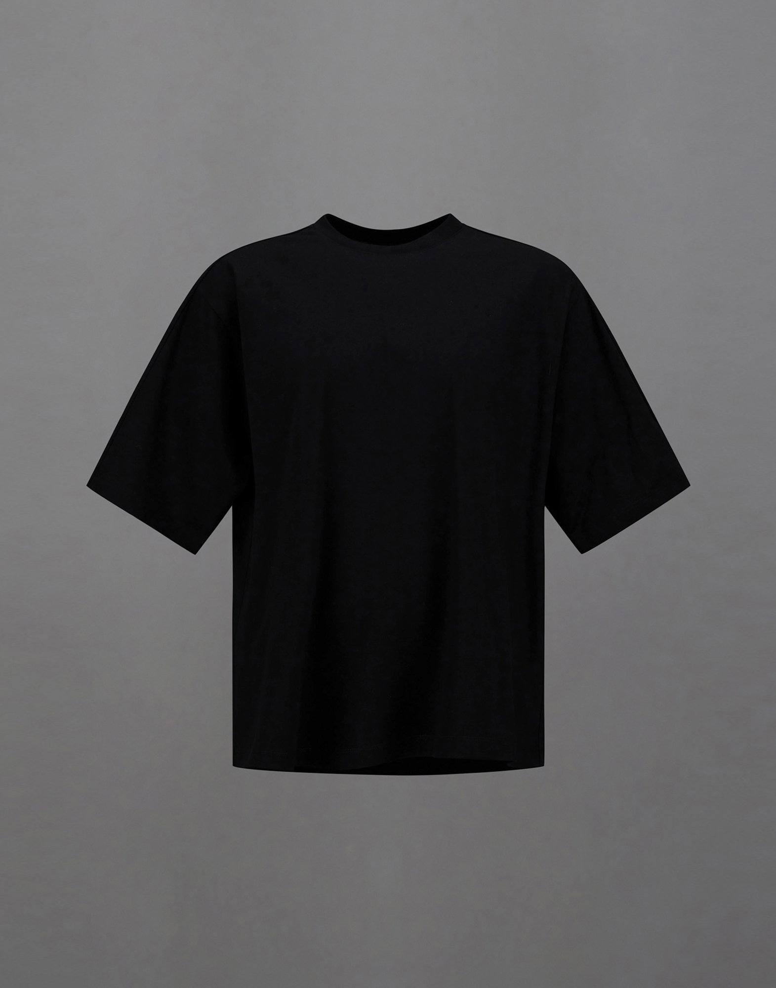 Herno Laminar T-shirt In Mercerised Jersey In Black
