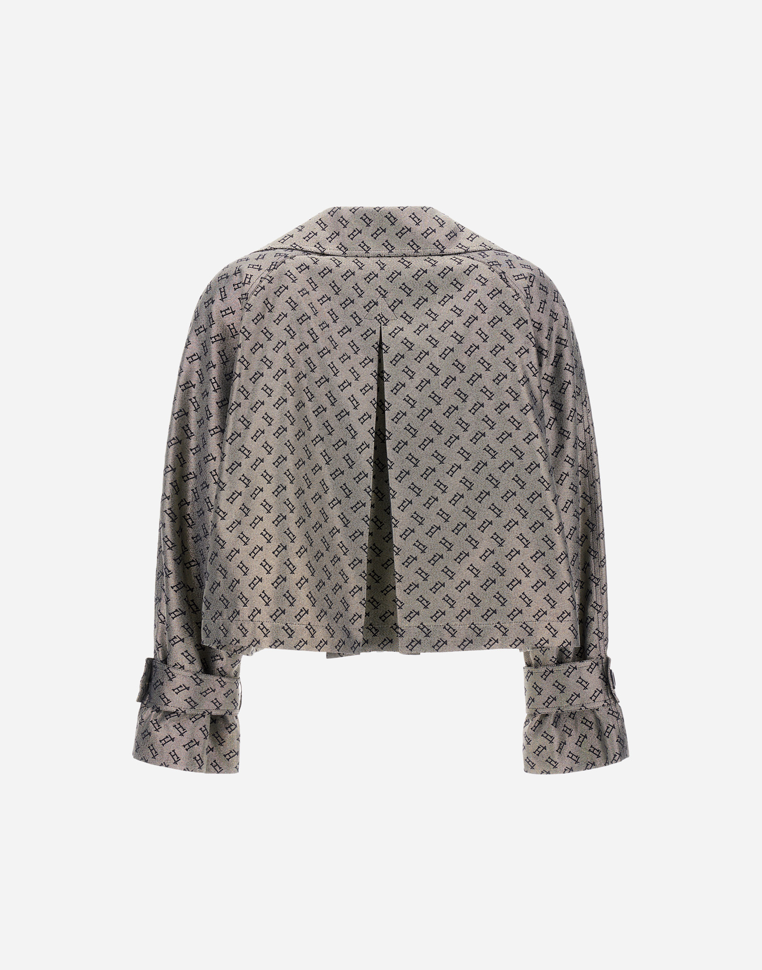 Herno Jacket In Monogram Lurex In Golden/blue
