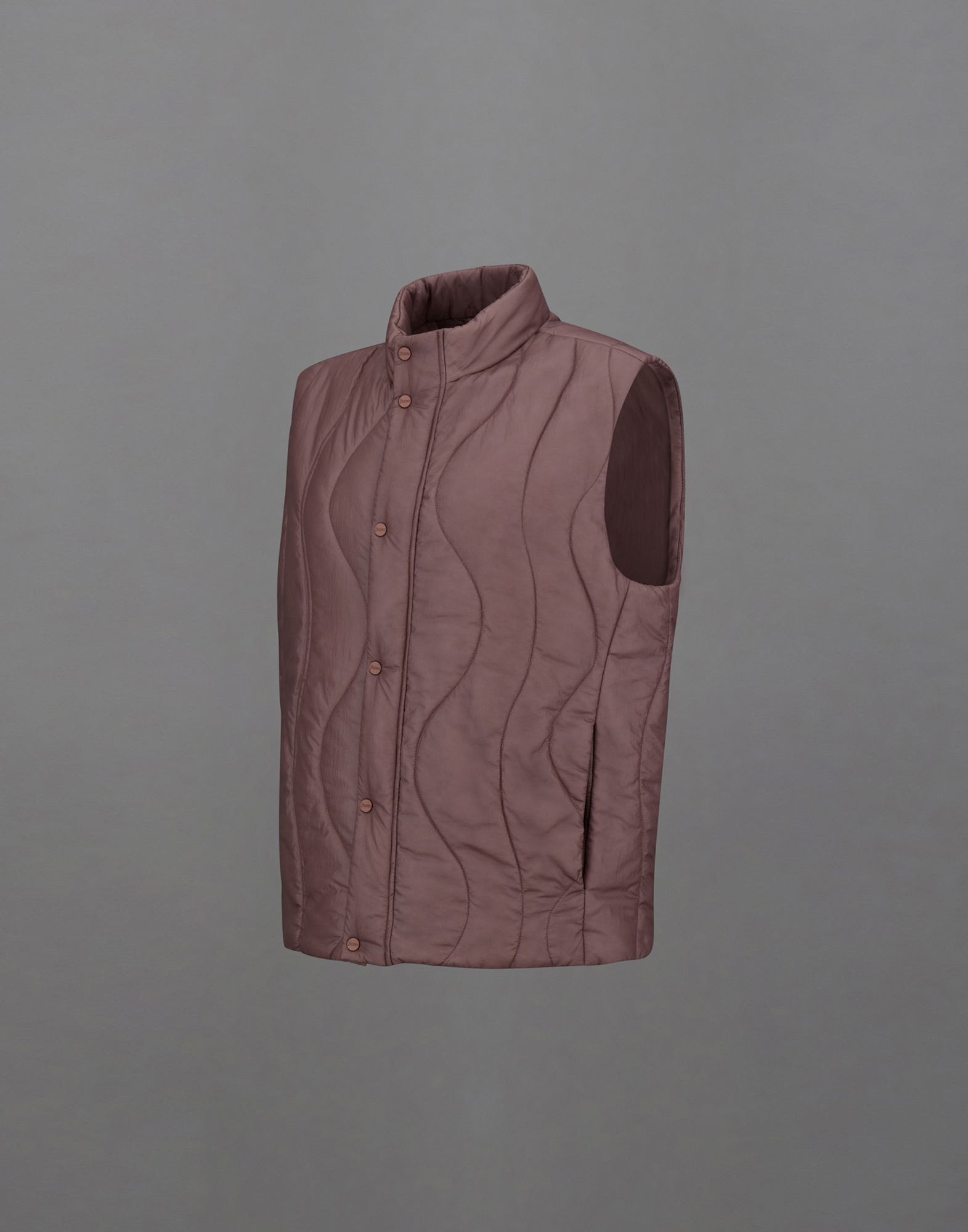 Herno Padded Nylon Vest In Powder