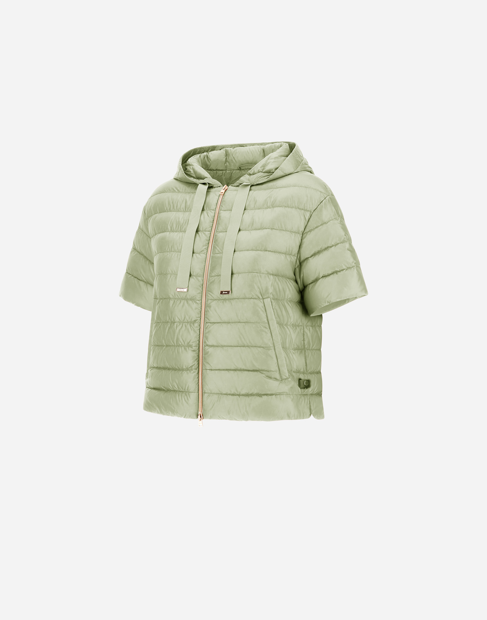 Herno Cape In Nylon Ultralight In Light Green