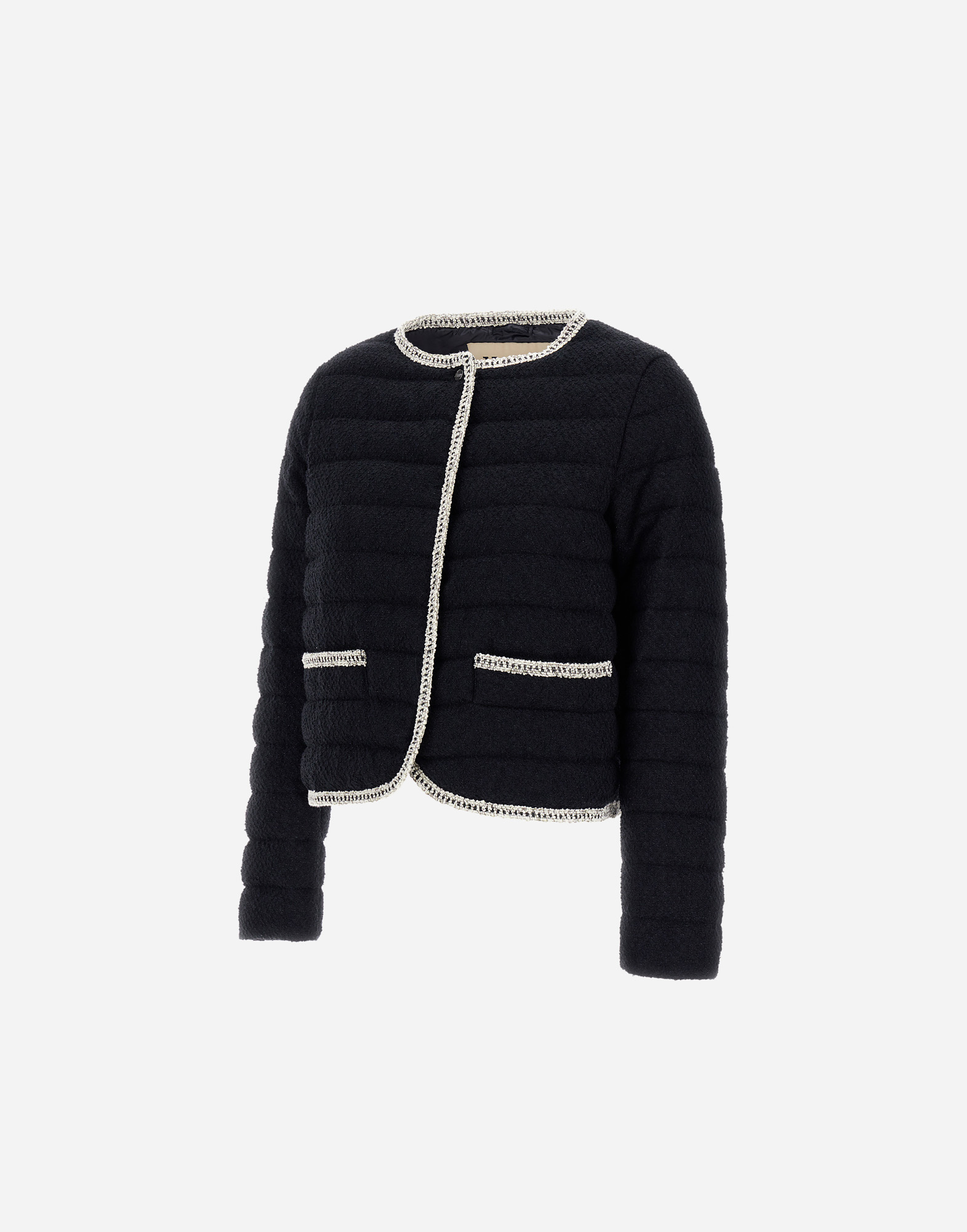 Herno Jacket In Bright Bouclé In Black