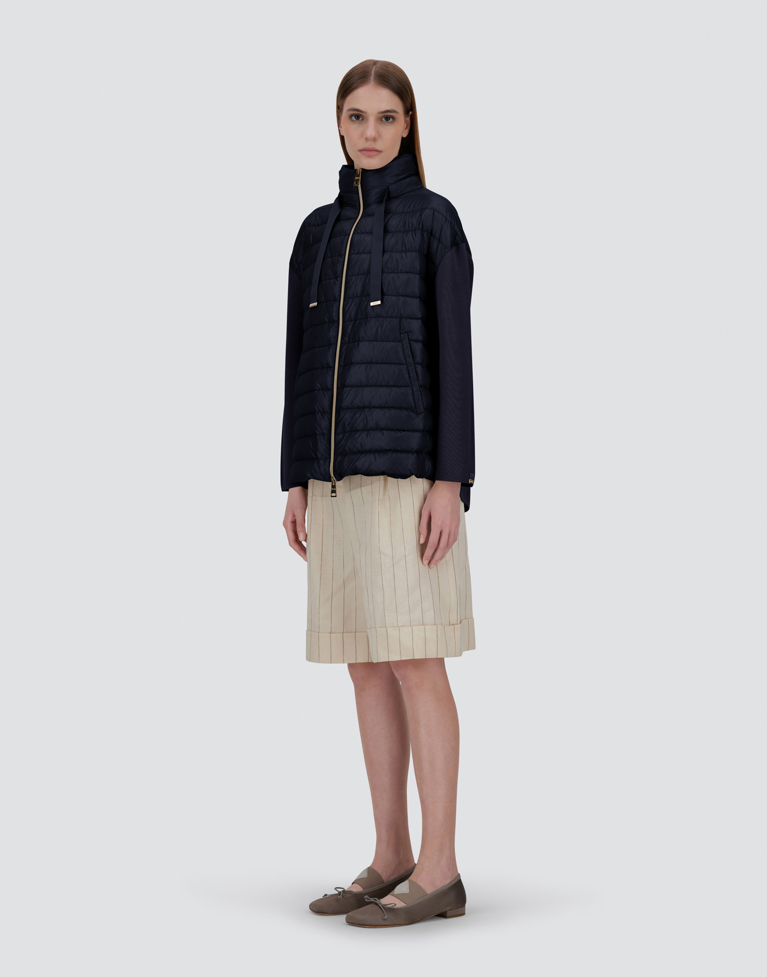 Herno Jacket In Eternal Cotton And Nylon Ultralight In Blu Navy