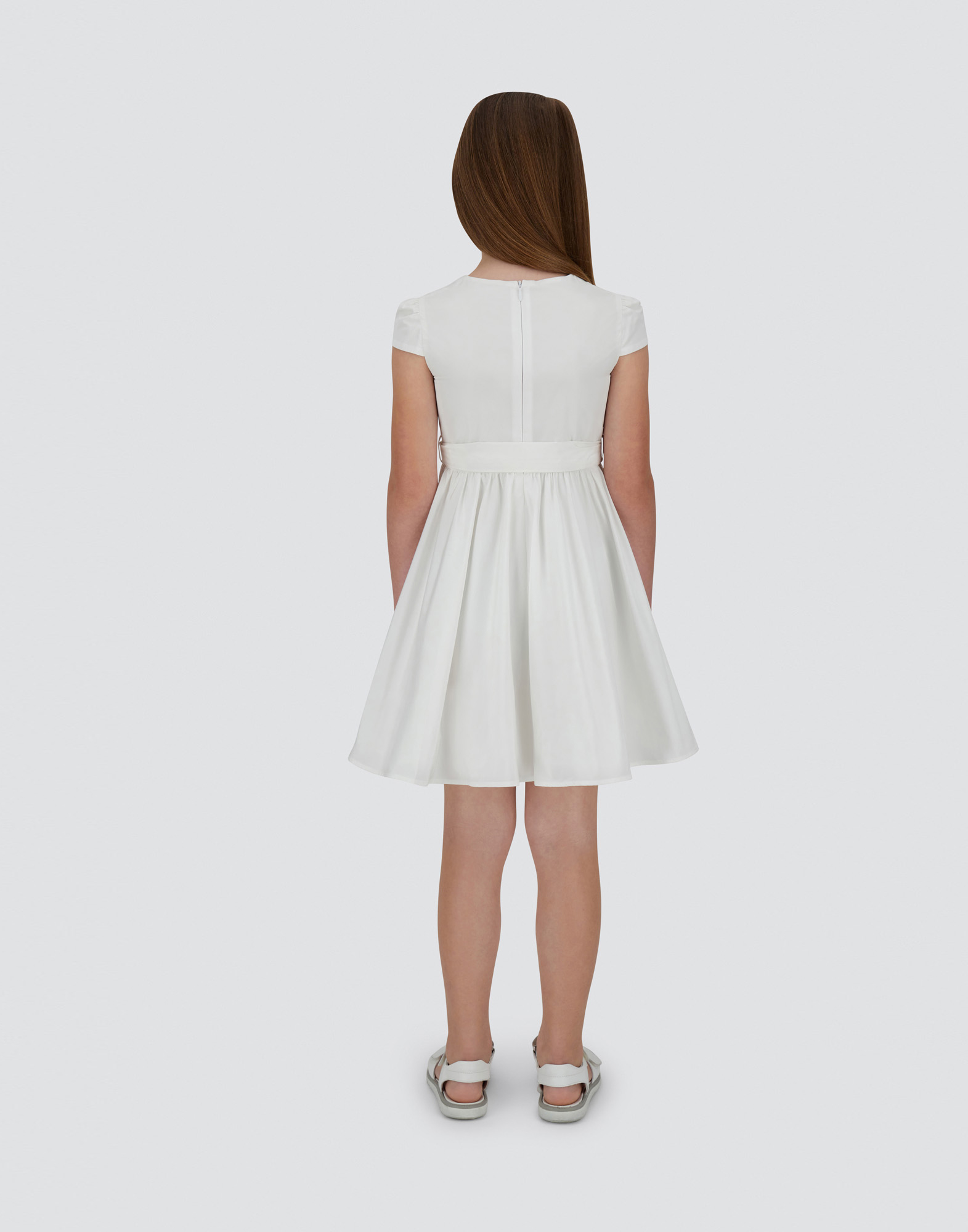 Shop Herno New Techno Taffeta Dress In White