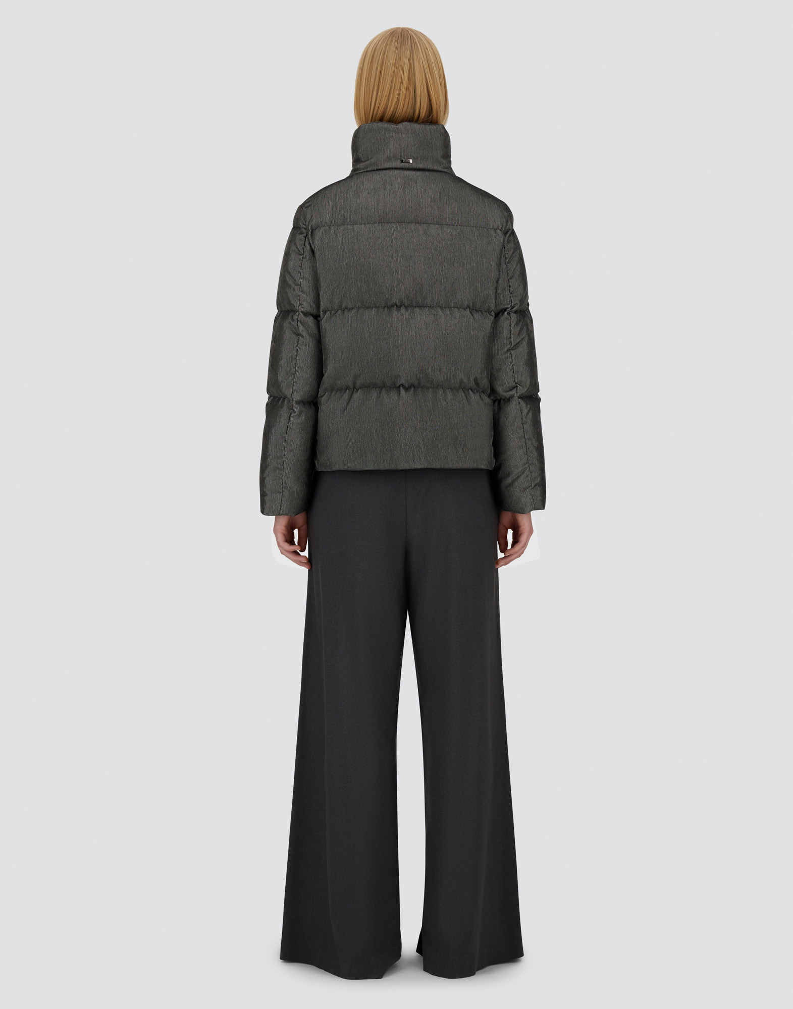 Herno High Collar Padded Jacket Lurex Highlights