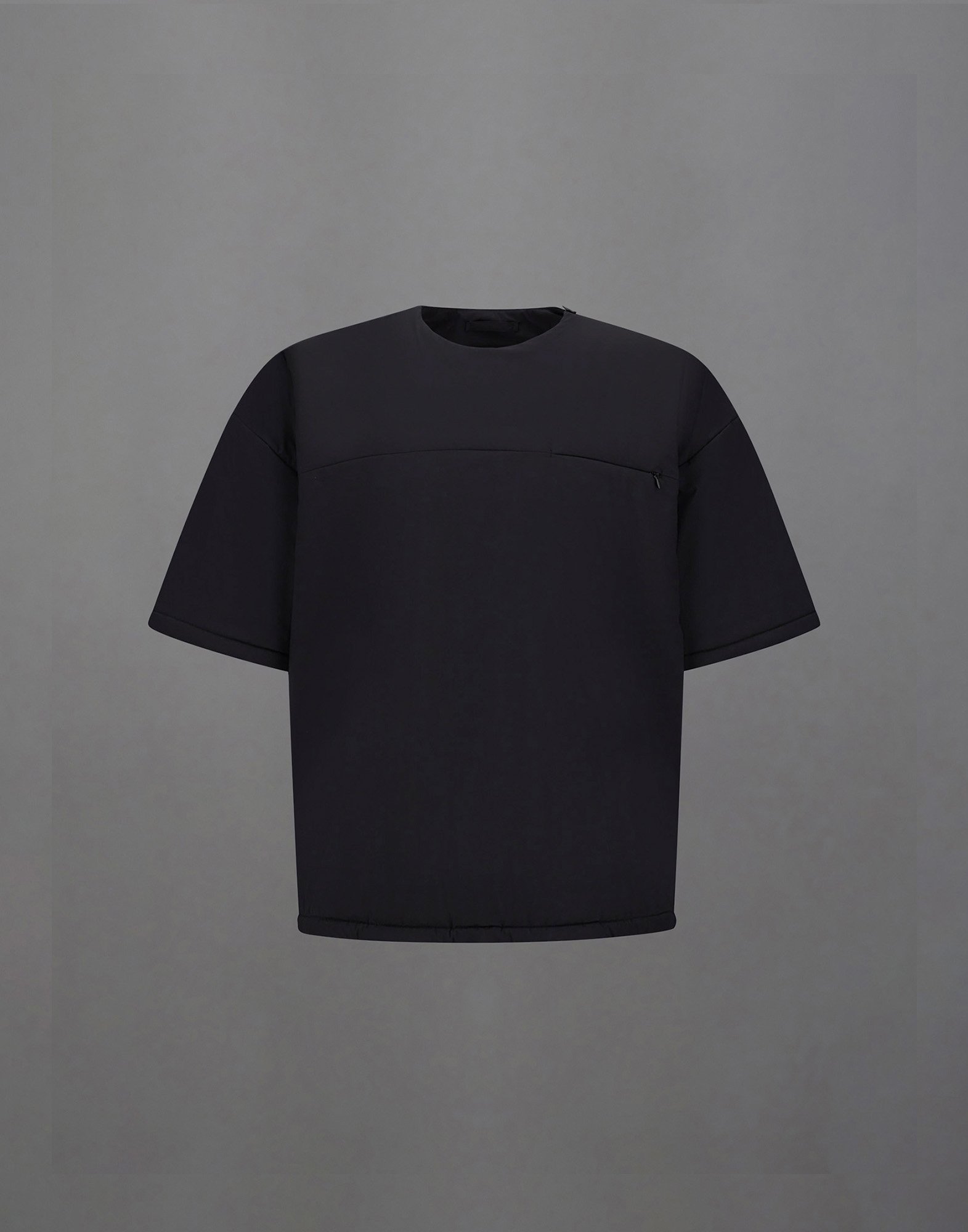 Herno Laminar T-shirt In Extra Light Stretch Padded In Black