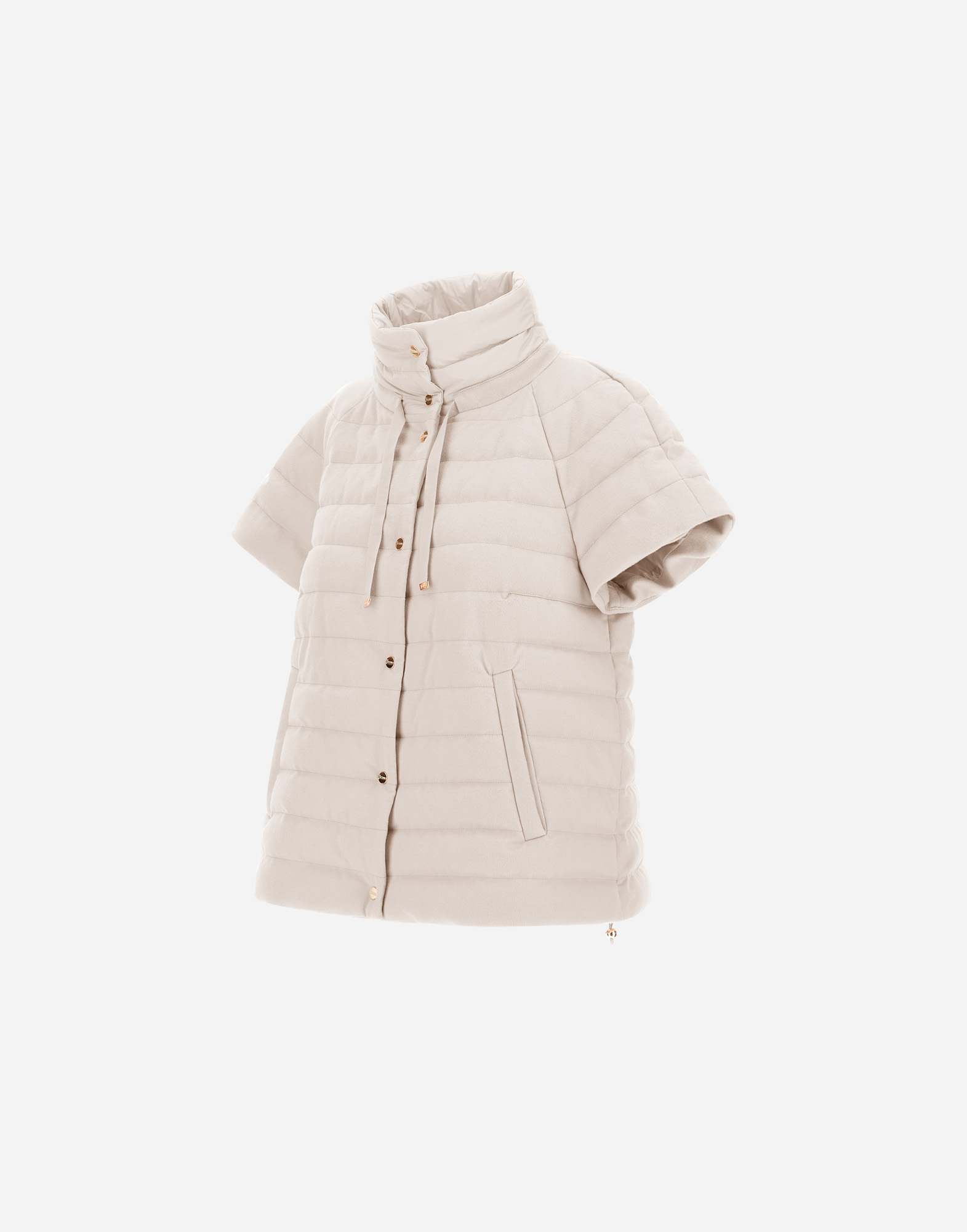 Shop Herno Cape In Cashmere, Silk And Ecoage In Dove Grey