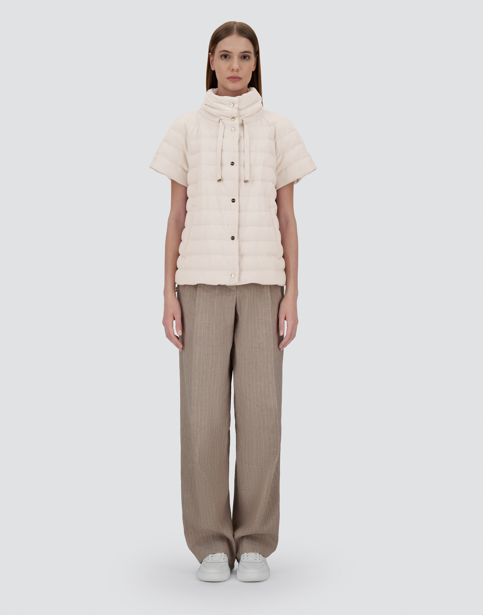 Shop Herno Cape In Cashmere, Silk And Ecoage In Dove Grey