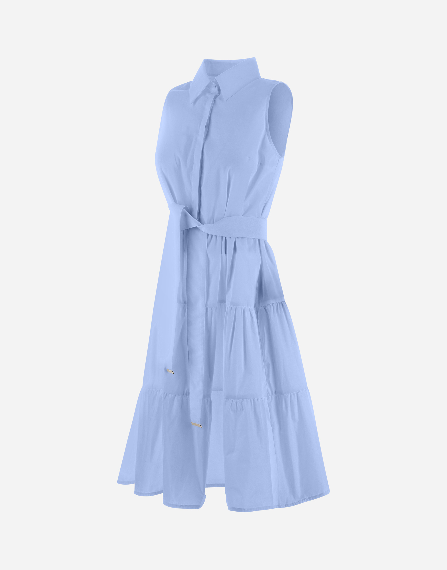 Herno Cotton/monogram/techno Taffeta' ドレス In Light Blue