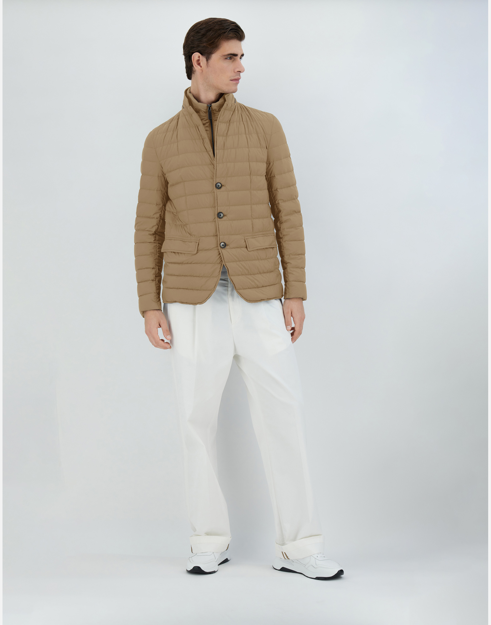 Herno Ecoage Blazer With Bib In Sand