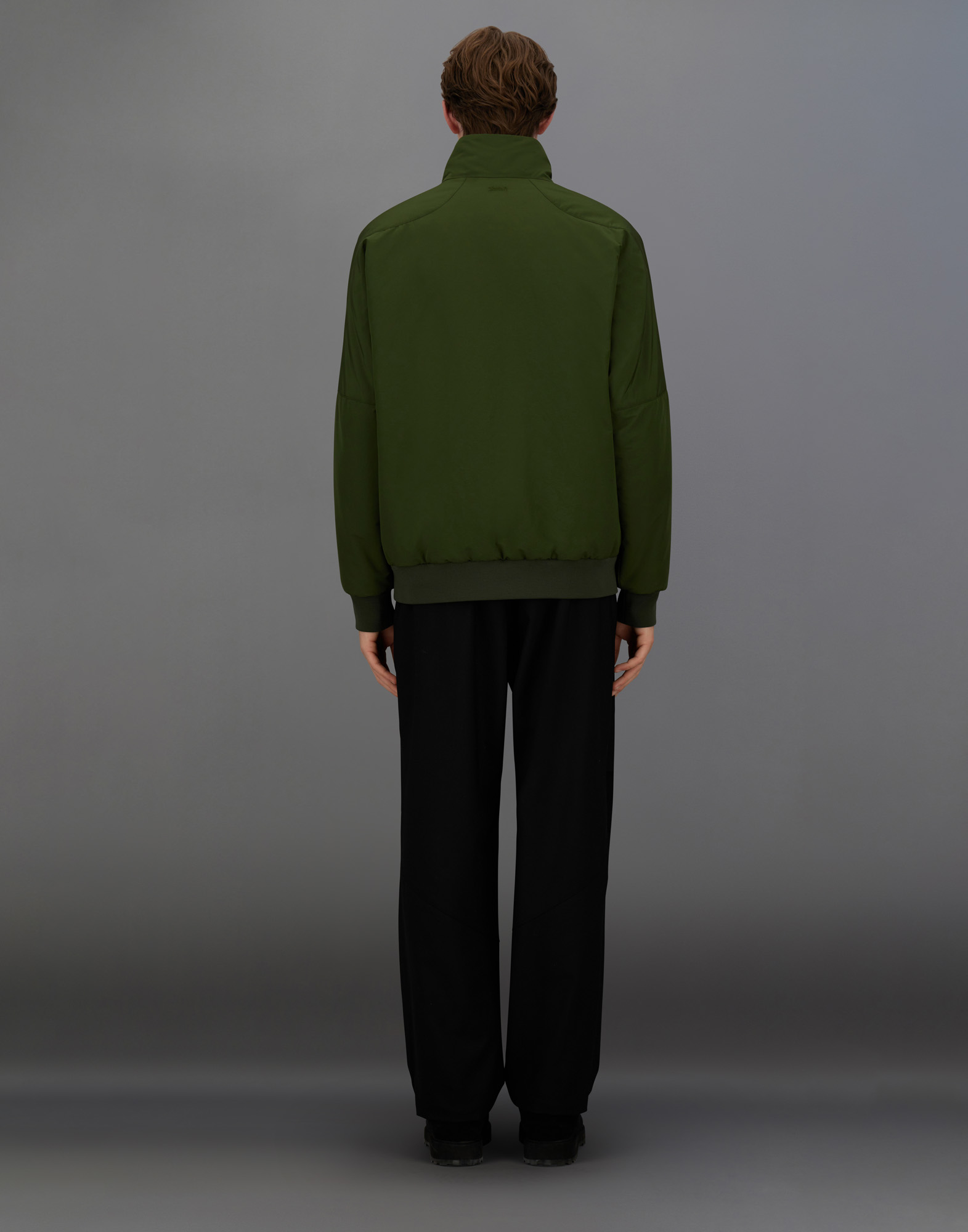 Herno Laminar Bomber Jacket In Organic Tech In Green