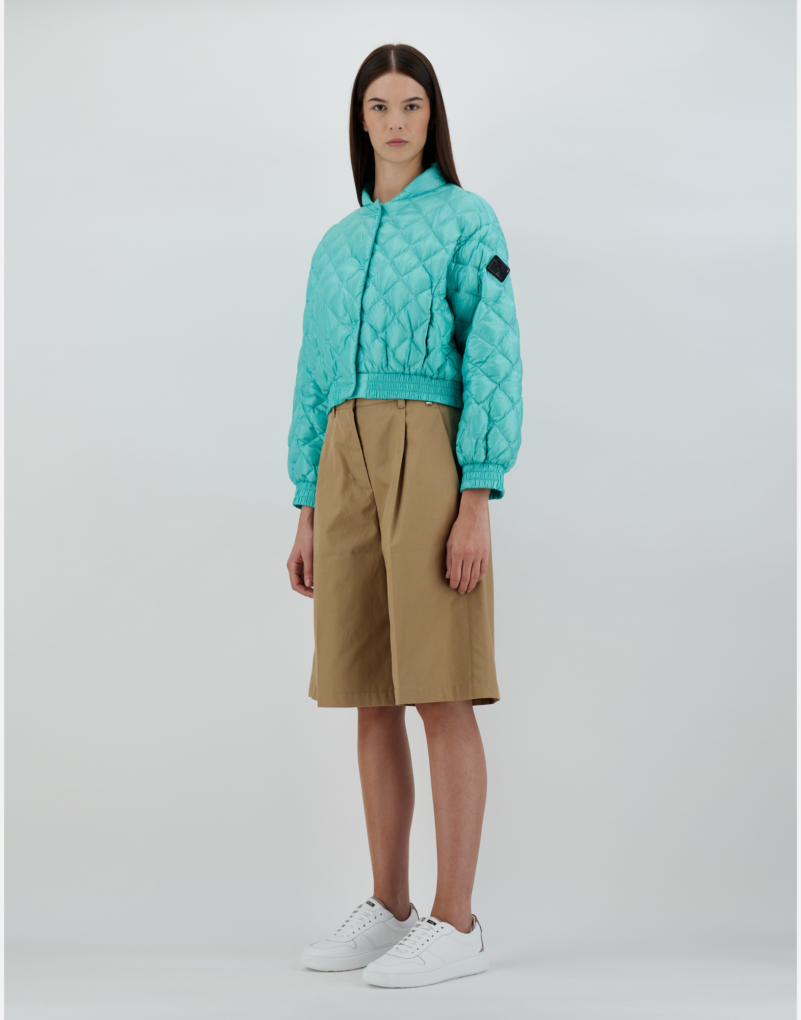 Herno Bomber Jacket In Nylon Ultralight In Aqua