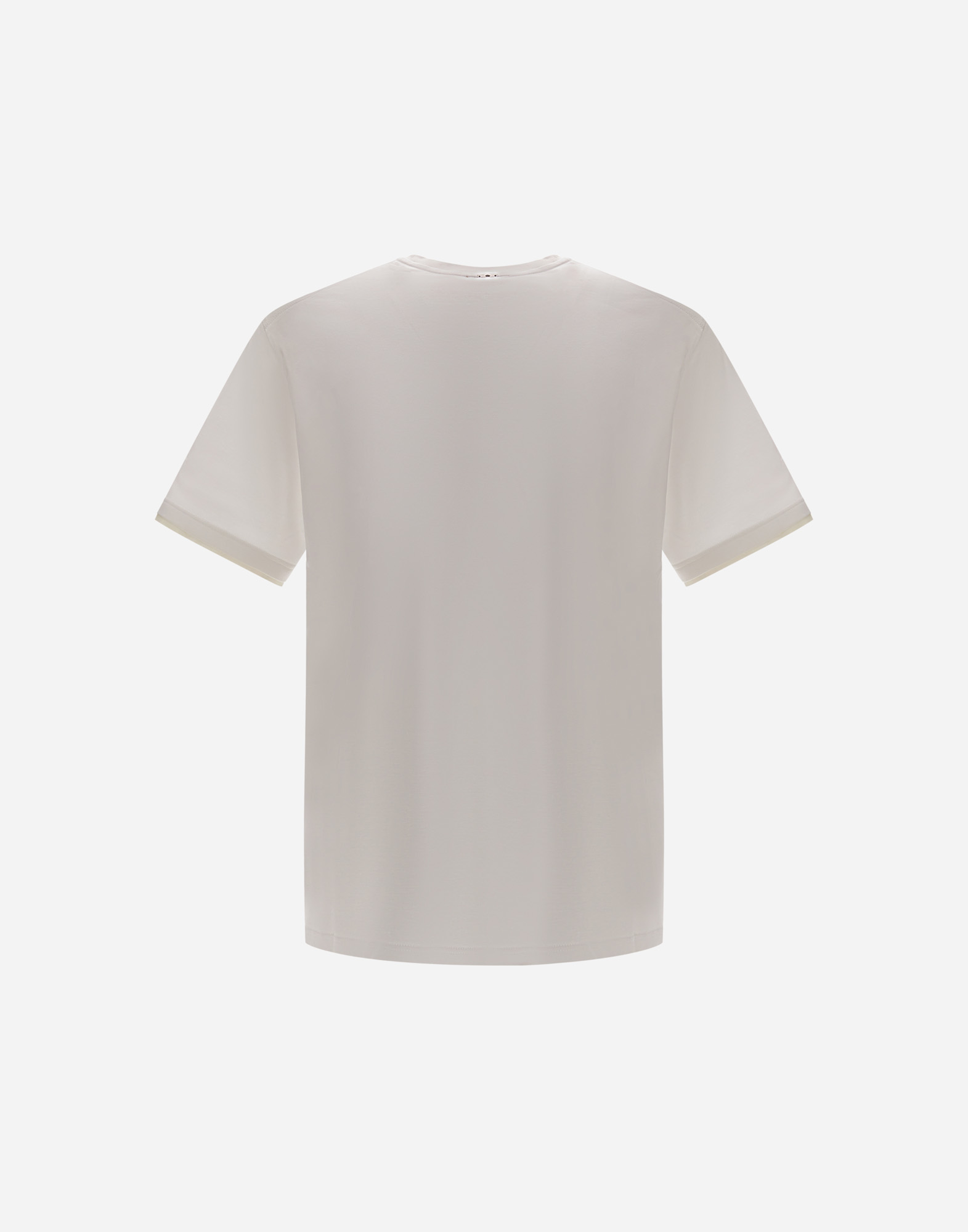 Herno Men Resort T-shirt In Cotton And Light Stretch Nylon In White